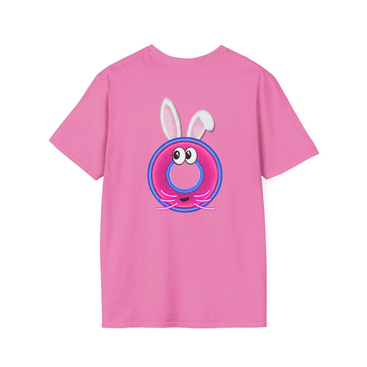 Classic Donut Tee - Unisex Soft-Style - "Easter Donuts" - magenta/pink rustic donut - holiday edition