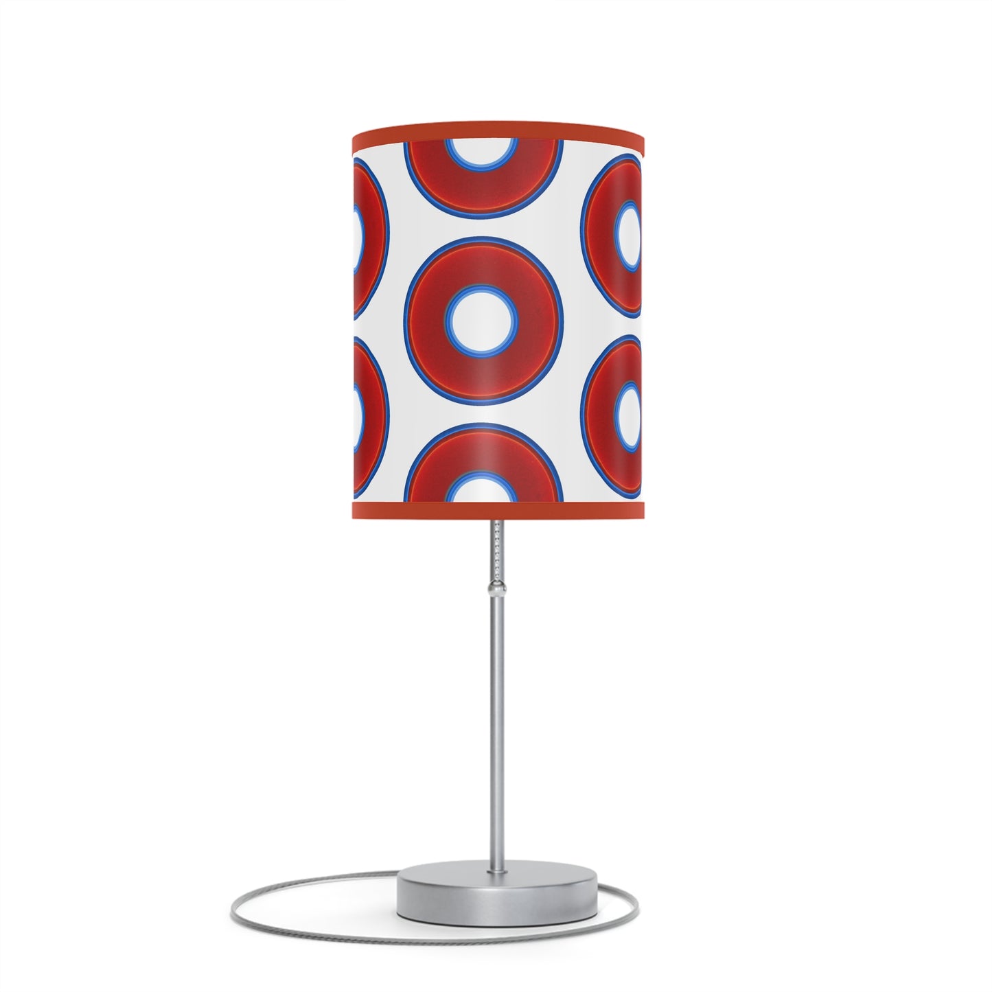 Lumpy Accent Lamps - red vivid donuts w/white background