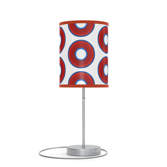 Lumpy Accent Lamps - red vivid donuts w/white background