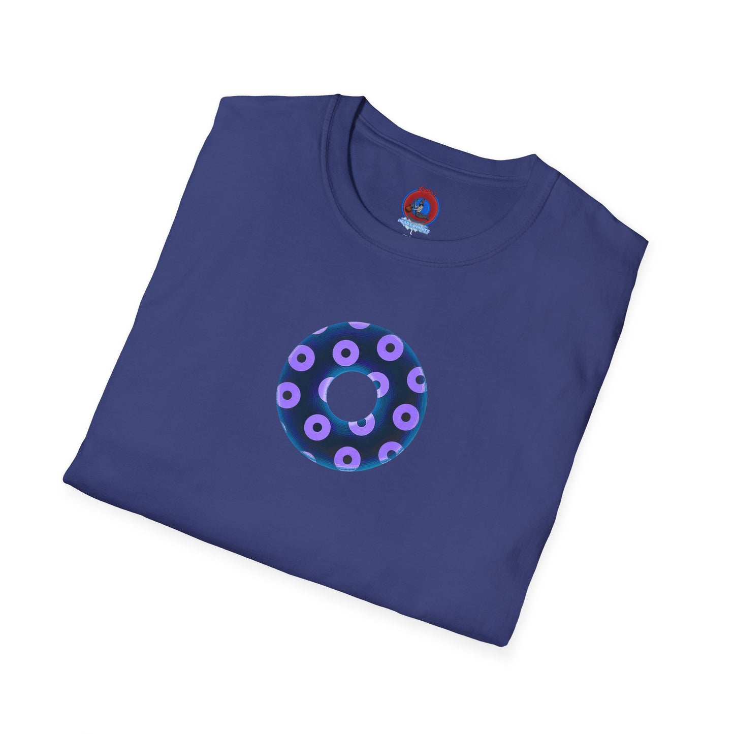 Plain Donuts/Unisex Soft-Style - "Plain Blimpy Paradoxical Donuts" - dark blue/bright purple donuts