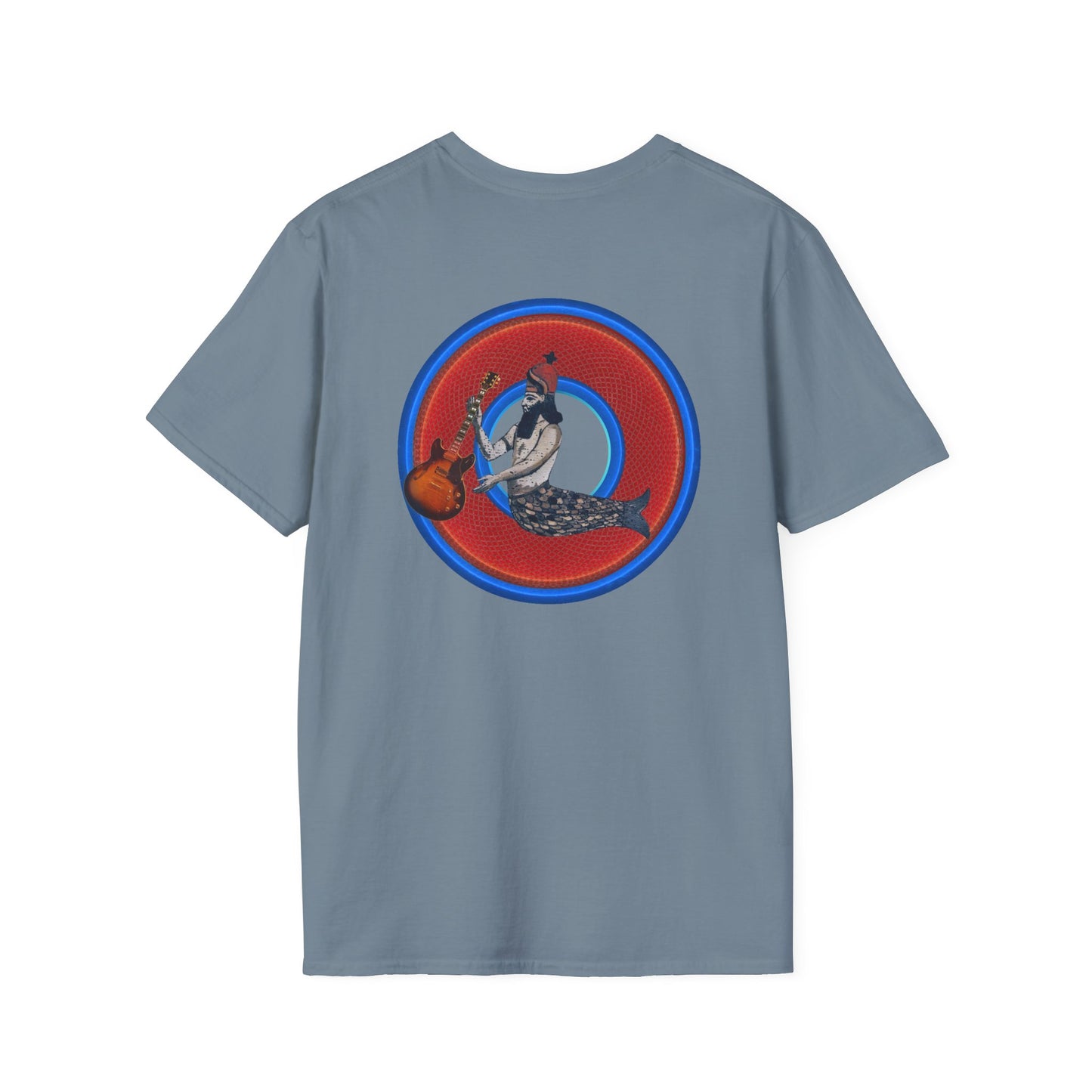 Classic Donut Tee - Unisex Soft-Style - "Doggone Dagon Donut - the Original Fish Head" - series 1.0  - red/blue donut