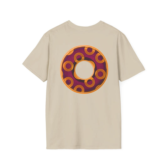 Plain Donuts/Unisex Soft-Style - "Plain Rustic Paradoxical Donuts" - orange/burgundy donuts
