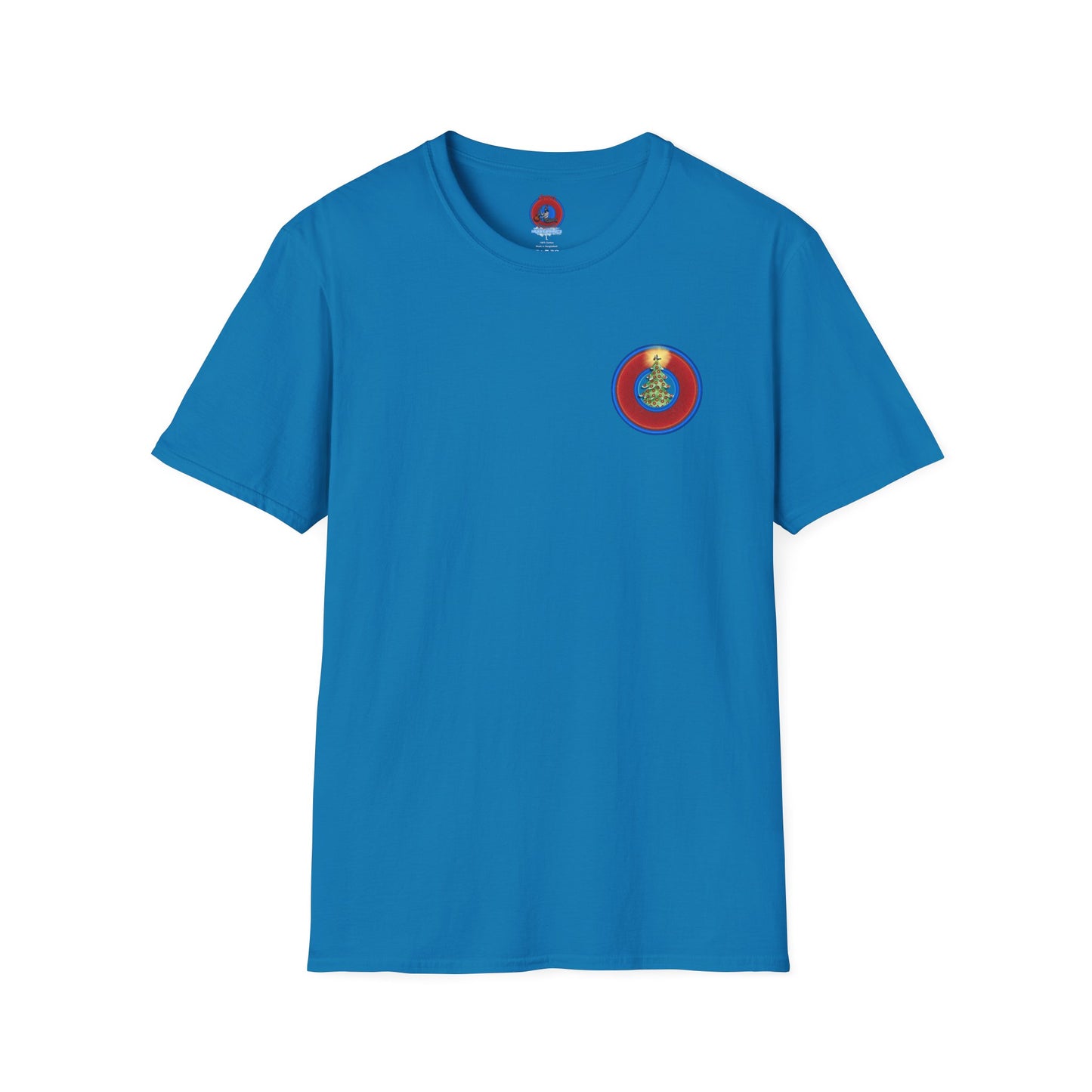 Classic Donut Tee - Unisex Soft-Style - "It's Always Phishmas in Philly" - rustic red/blue donut