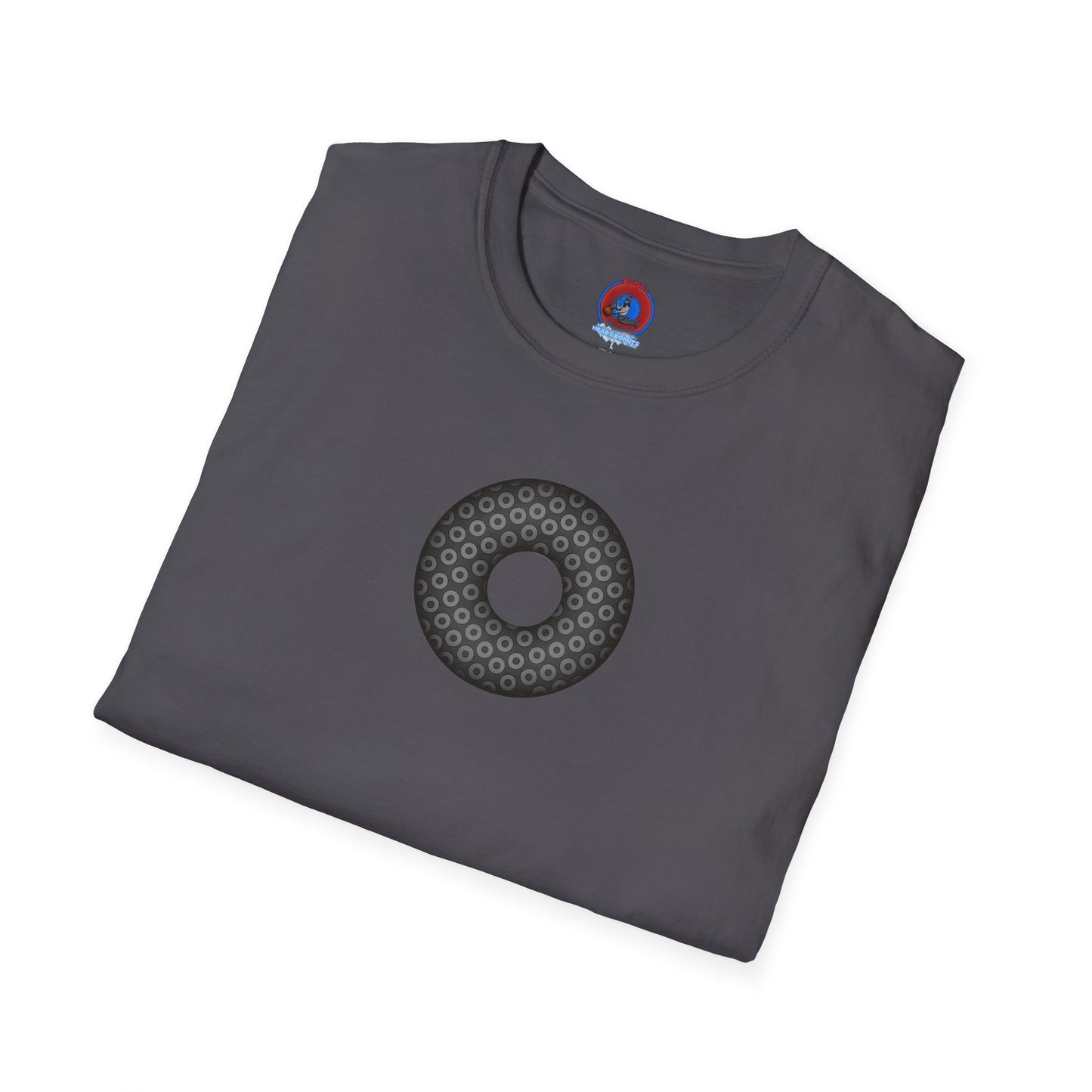 Plain Donuts/Unisex Soft-Style - "Plain Paradoxical Grided Donuts" - gray/dark gray donuts