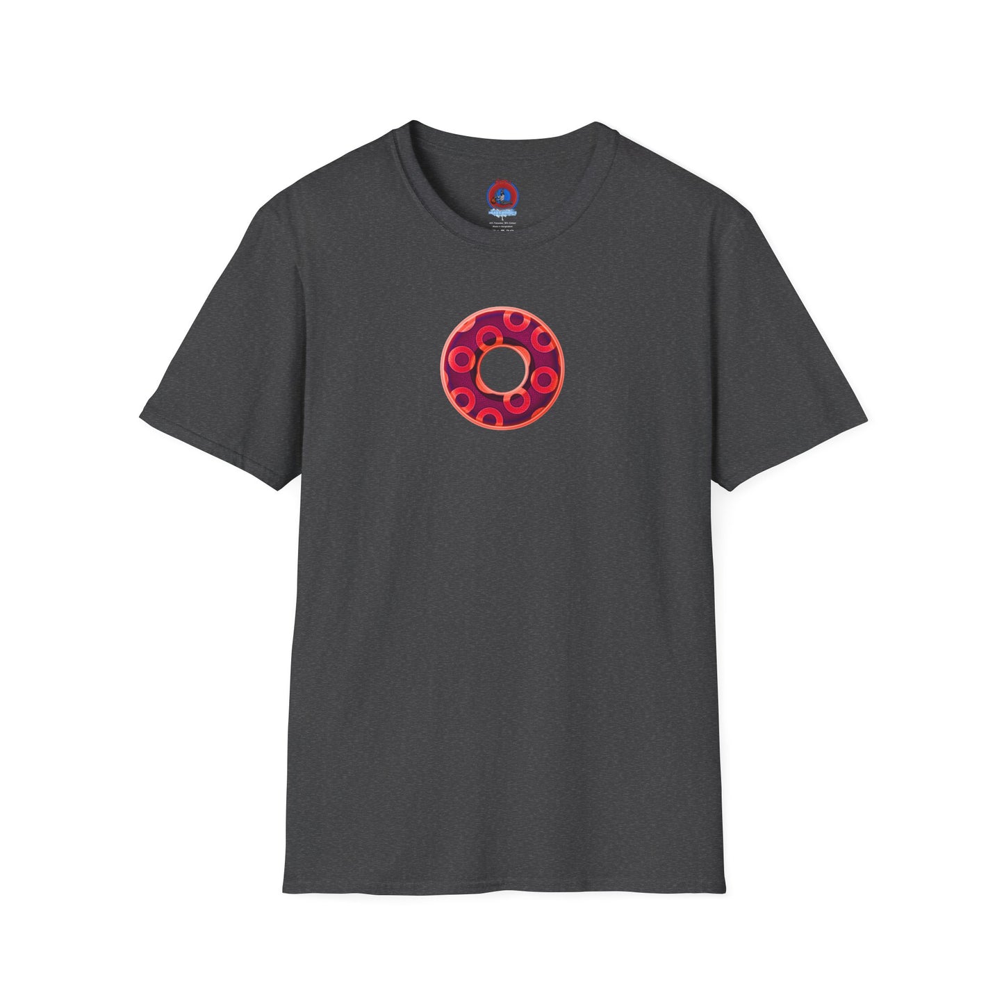 Plain Donuts/Unisex Soft-Style - "Plain Rustic Paradoxical Donuts" - bright red/burgundy donuts