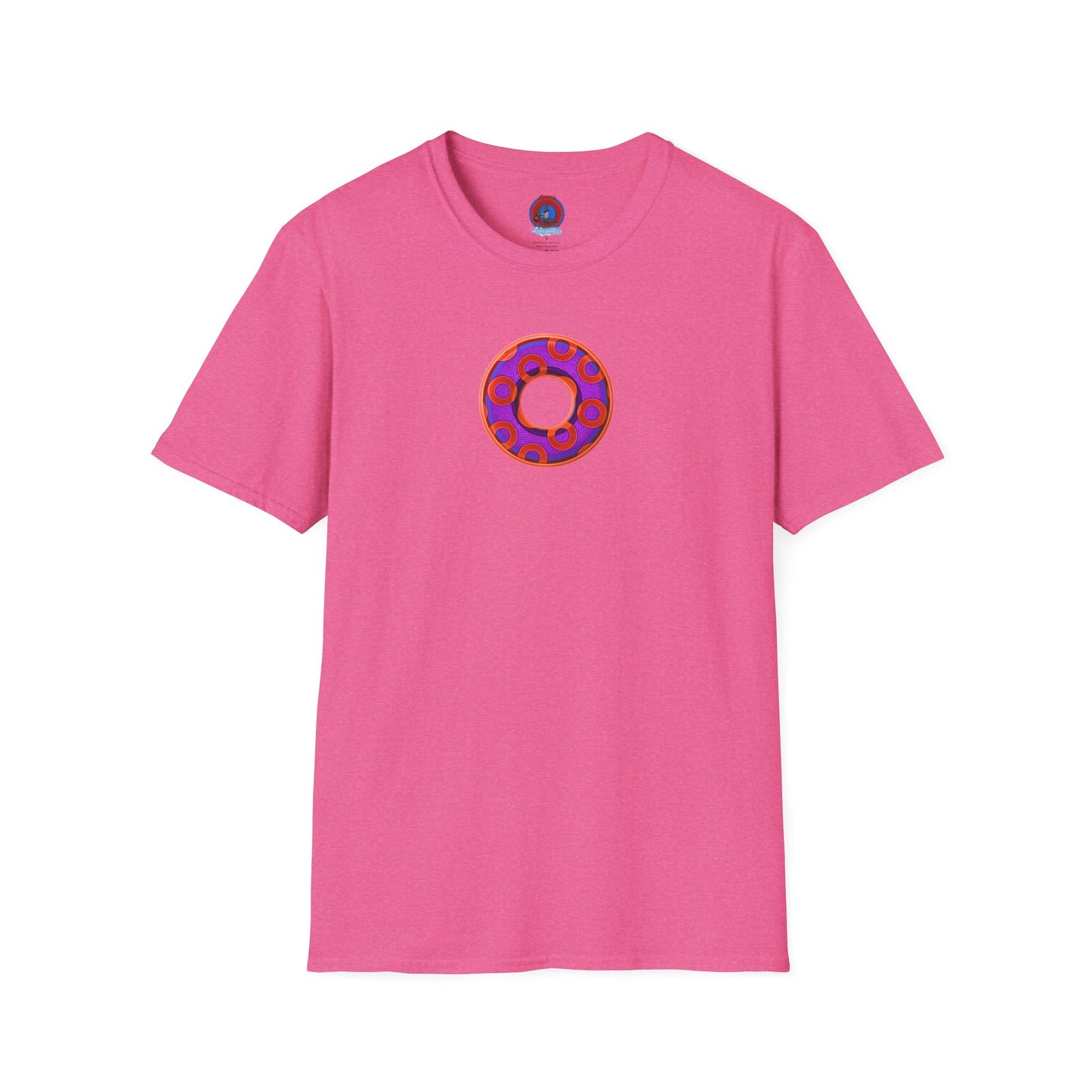 Plain Donuts/Unisex Soft-Style - "Plain Rustic Paradoxical Donuts" - purple/red donuts