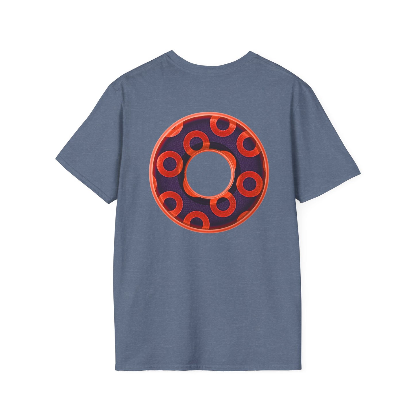 Plain Donuts/Unisex Soft-Style - "Plain Rustic Paradoxical Donuts" - red/midnight blue donuts