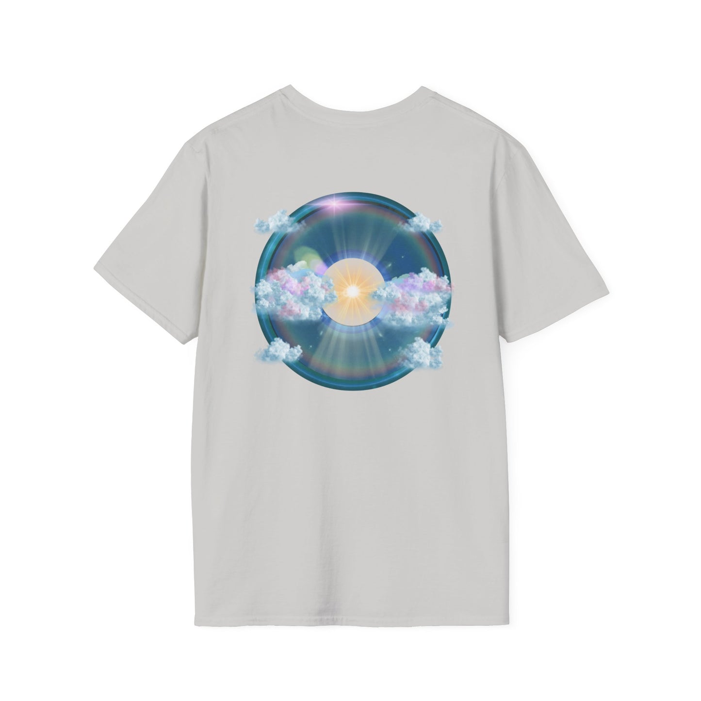 Classic Donut Tee - Unisex Soft-Style - "The Divided Donut" - vivid blue sky donut
