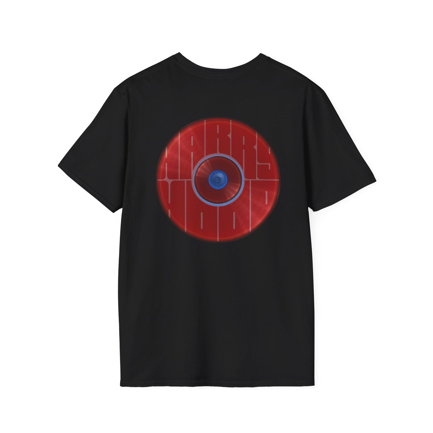 Classic Donut Tee - Unisex Soft-Style - "Harry's Hoodlum Donut" - series 1.0  - variant 2 - lights off/red donut(s)