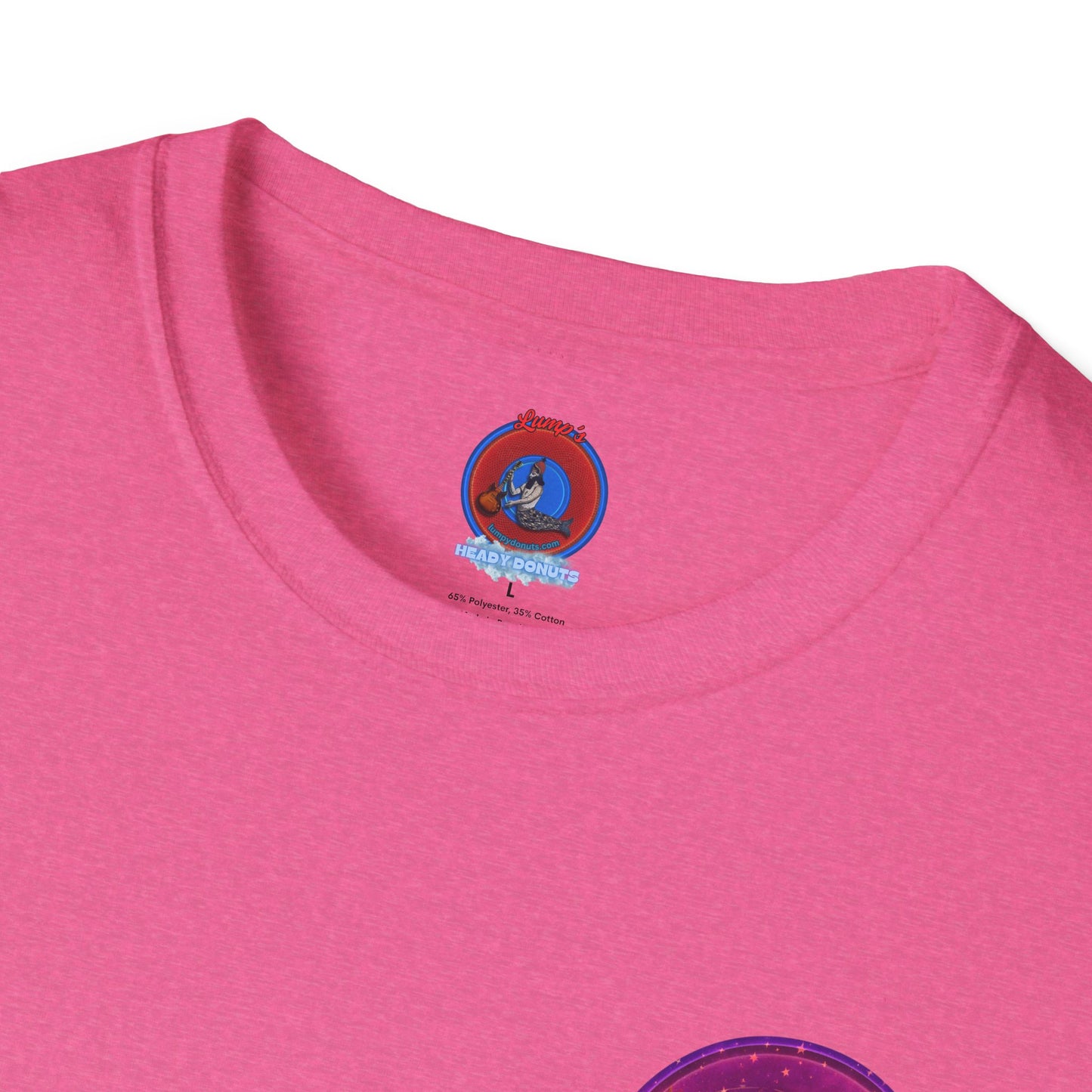 Classic Donut Tee - Unisex Soft-Style - "Pillow Donuts of Cotton" - vivid magenta pic donut
