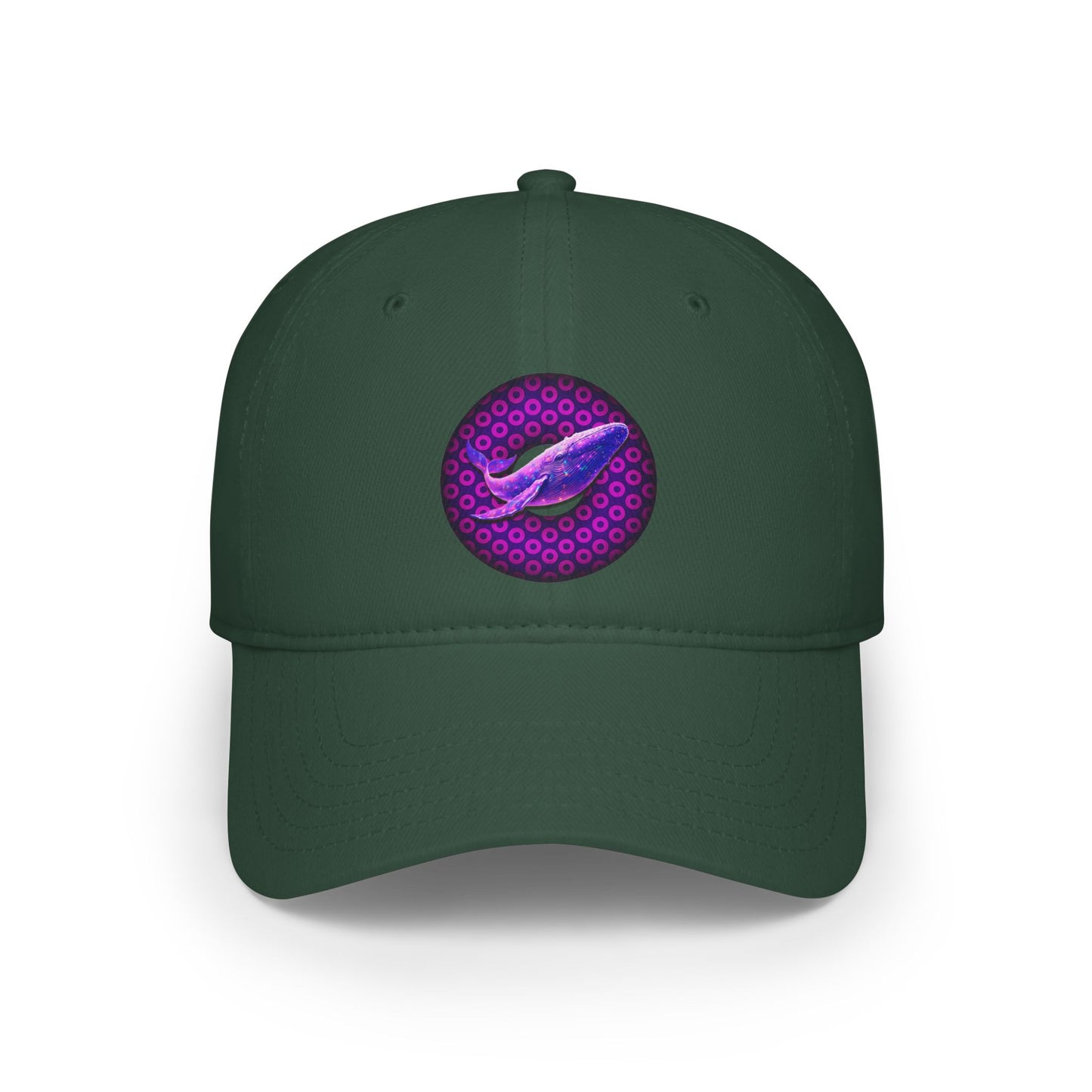 Lumpy Donut Baseball Cap - "Whale of a Good Donut Cap" - variant 1 - purple/magenta paradoxical donut w/