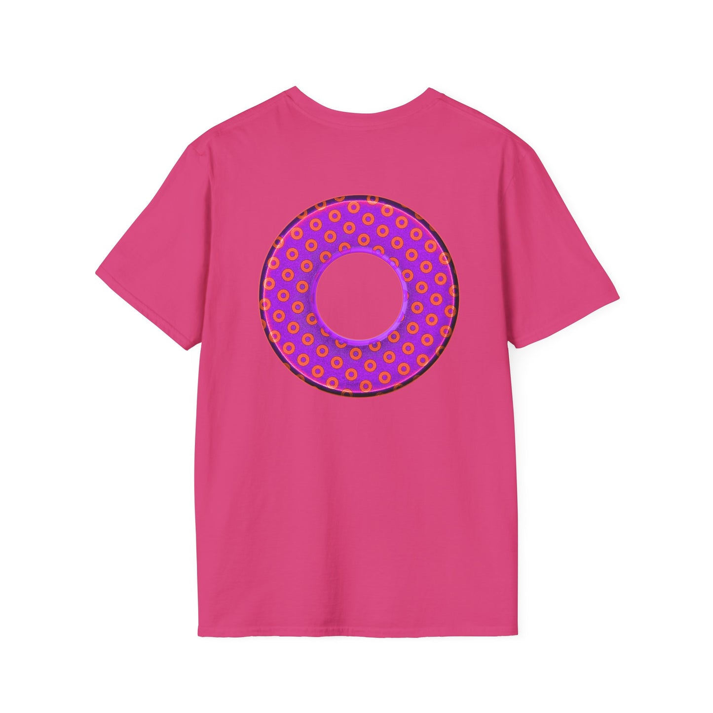 Plain Donuts/Unisex Soft-Style - "Plain Electric Paradoxical Donuts" - bright purple/red donuts