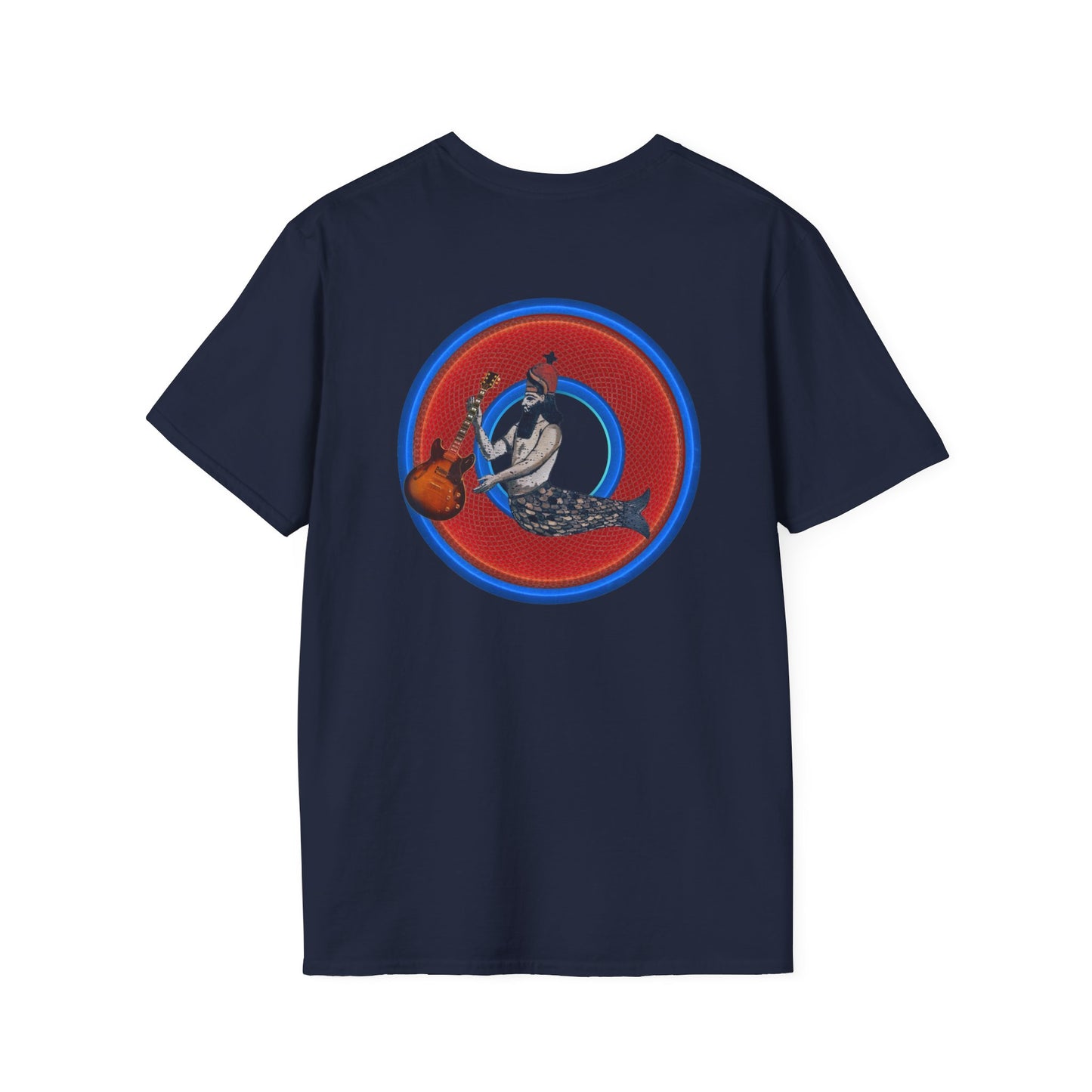 Classic Donut Tee - Unisex Soft-Style - "Doggone Dagon Donut - the Original Fish Head" - series 1.0  - red/blue donut