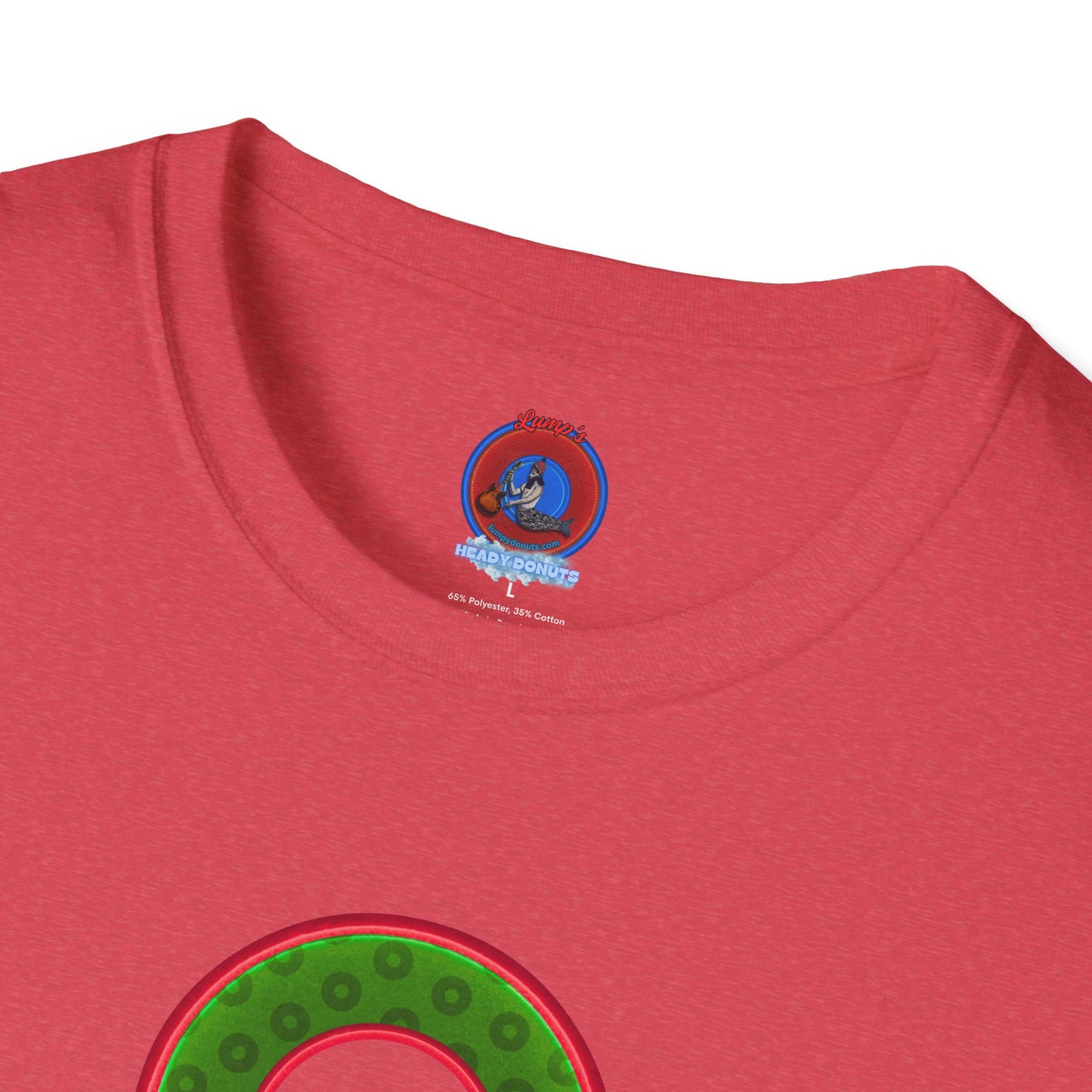 Plain Donuts/Unisex Soft-Style - "Plain Wide Mouthed Paradoxical Donuts" - Irish green/red donuts
