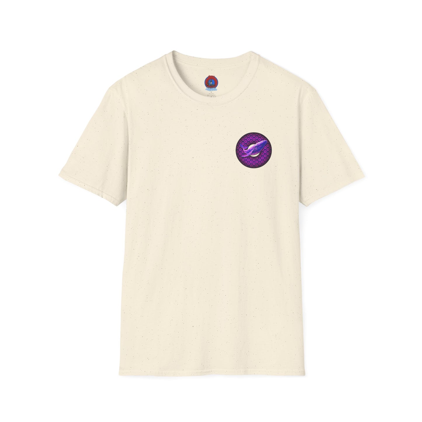 Classic Donut Tee - Unisex Soft-Style - "A Purple Humpback Whale of a Good Time" - variant 1 - purple paradoxical donut