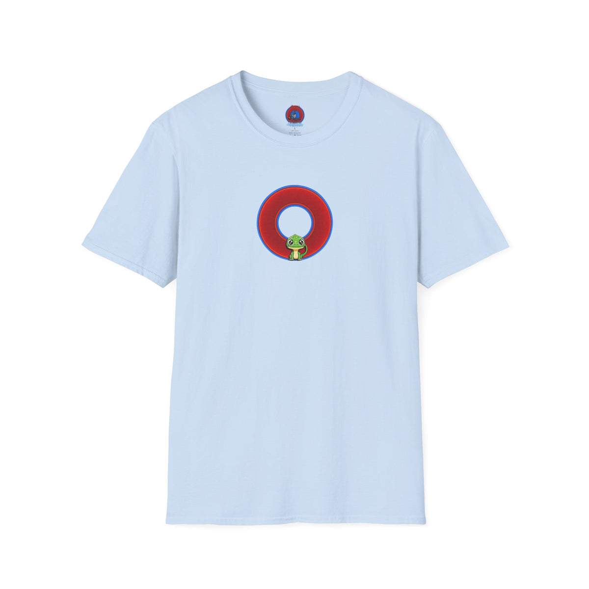 Classic Donut Tee - Unisex Soft-Style - "Little Baby Rutherford's Splendorous Tee" - vivid red donut