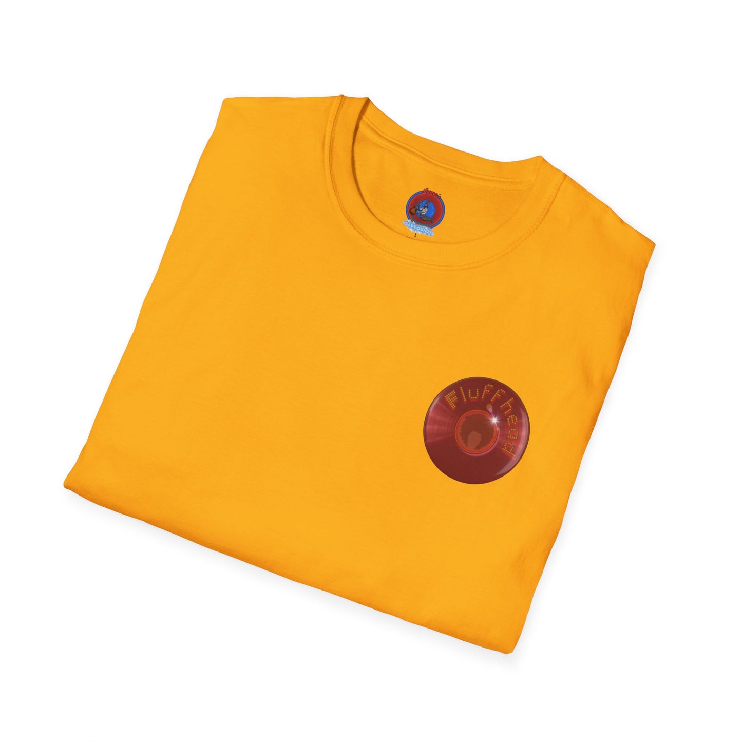 Classic Donut Tee - Unisex Soft-Style - "The Fluffernutter Donut" - series 1.0 - dark red donut