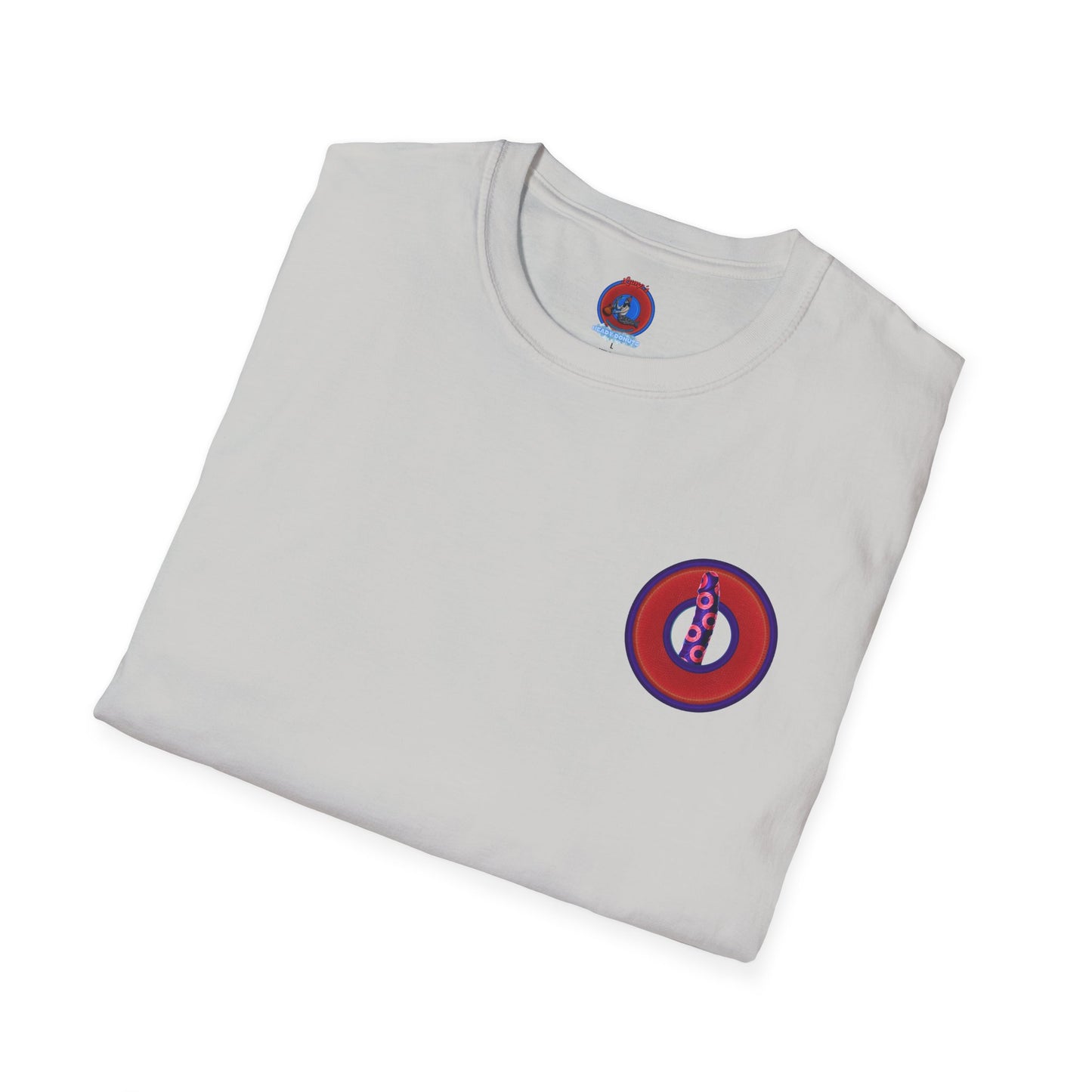 Classic Donut Tee - Unisex Soft-Style - "Sir Richard's Phamous Donut" - series 1.0  - variant 2 - red/blue paradox donut