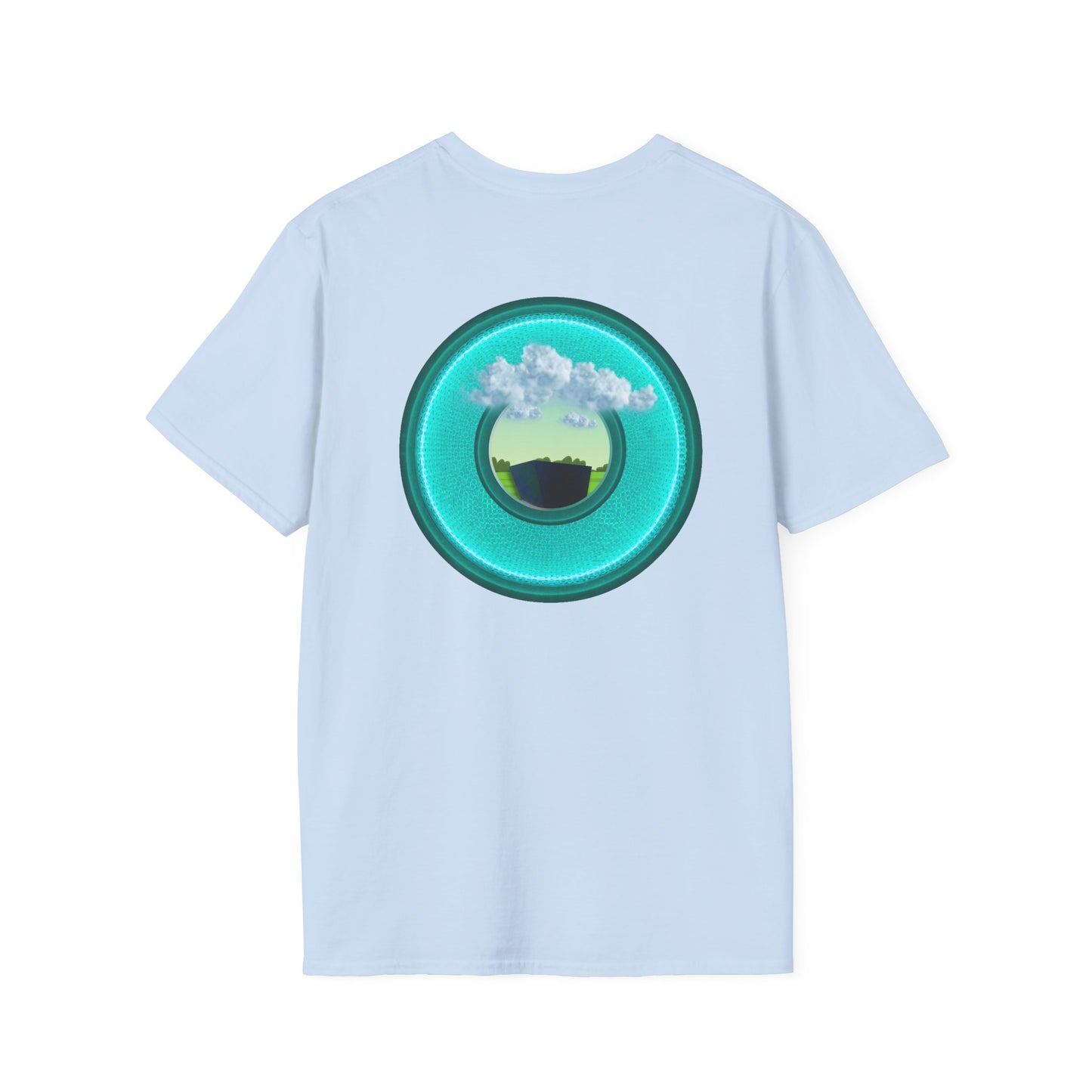 Classic Donut Tee - Unisex Soft-Style - "Got Rhombus?" - series 1.0  - variant 1 - turquoise/teal donut