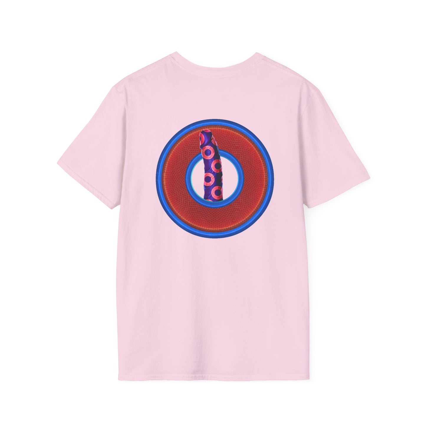 Classic Donut Tee - Unisex Soft-Style - "Sir Richard's Phamous Donut" - series 1.0  - variant 1 - red/blue paradox donut