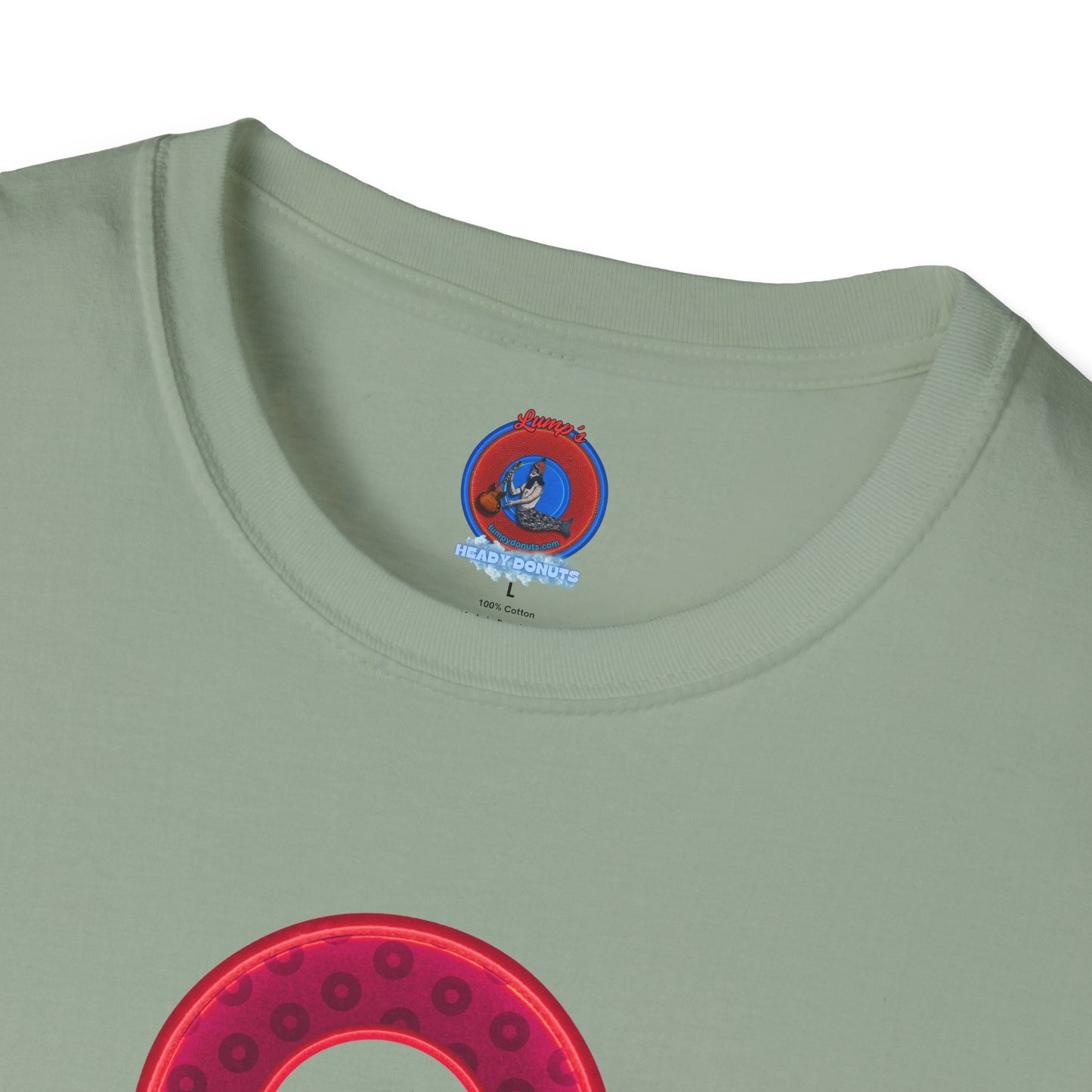 Plain Donuts/Unisex Soft-Style - "Plain Wide Mouthed Paradoxical Donuts" - dark red/bright red donuts