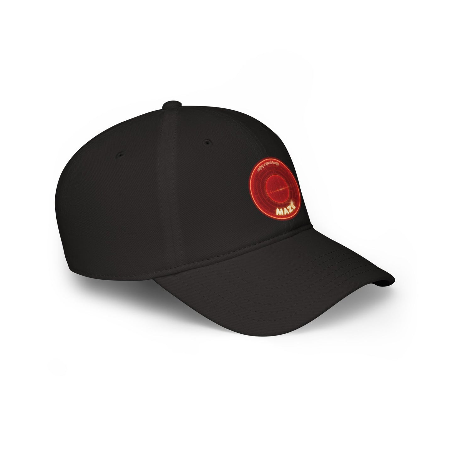 Lumpy Donut Baseball Cap - "The Amazing Donut Cap" - variant 1 - vivid red donut w/