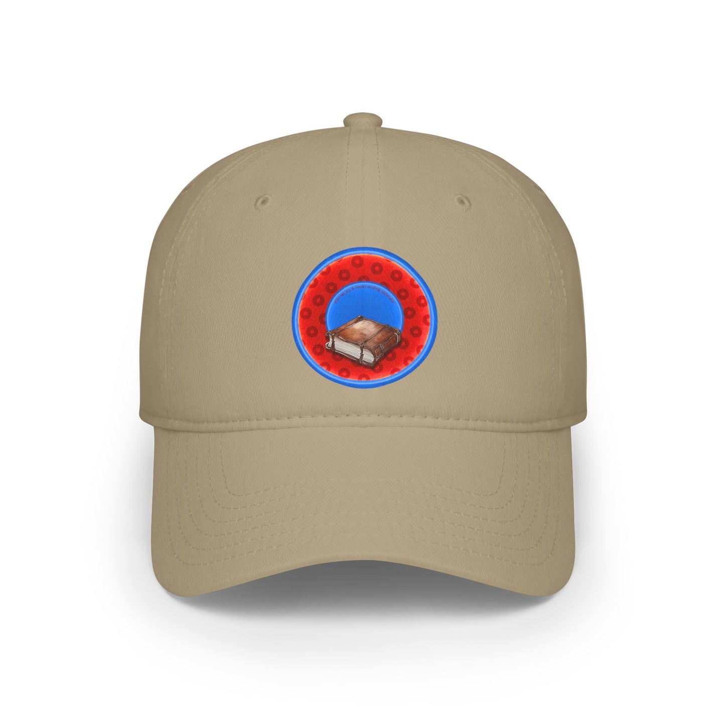 Lumpy Donut Baseball Cap - "Read the F'ing Donut Cap" - paradoxical red/blue wide mouth donut w/