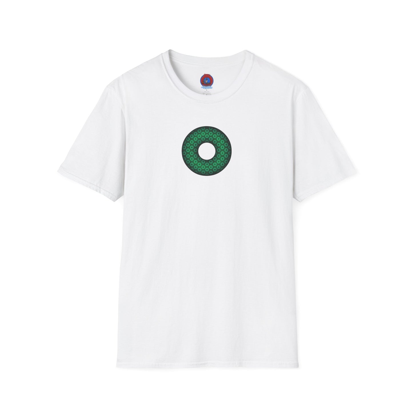 Plain Donuts/Unisex Soft-Style - "Plain Paradoxical Grided Donuts" - green/dark green donuts