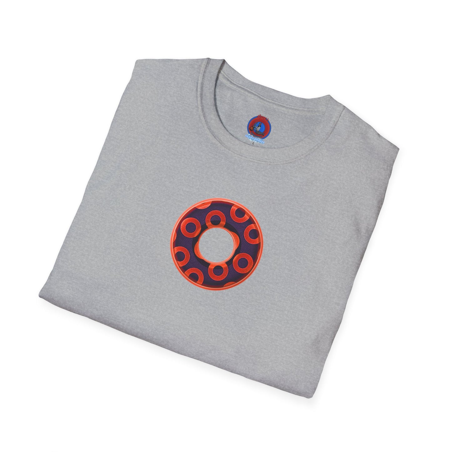 Plain Donuts/Unisex Soft-Style - "Plain Rustic Paradoxical Donuts" - red/midnight blue donuts