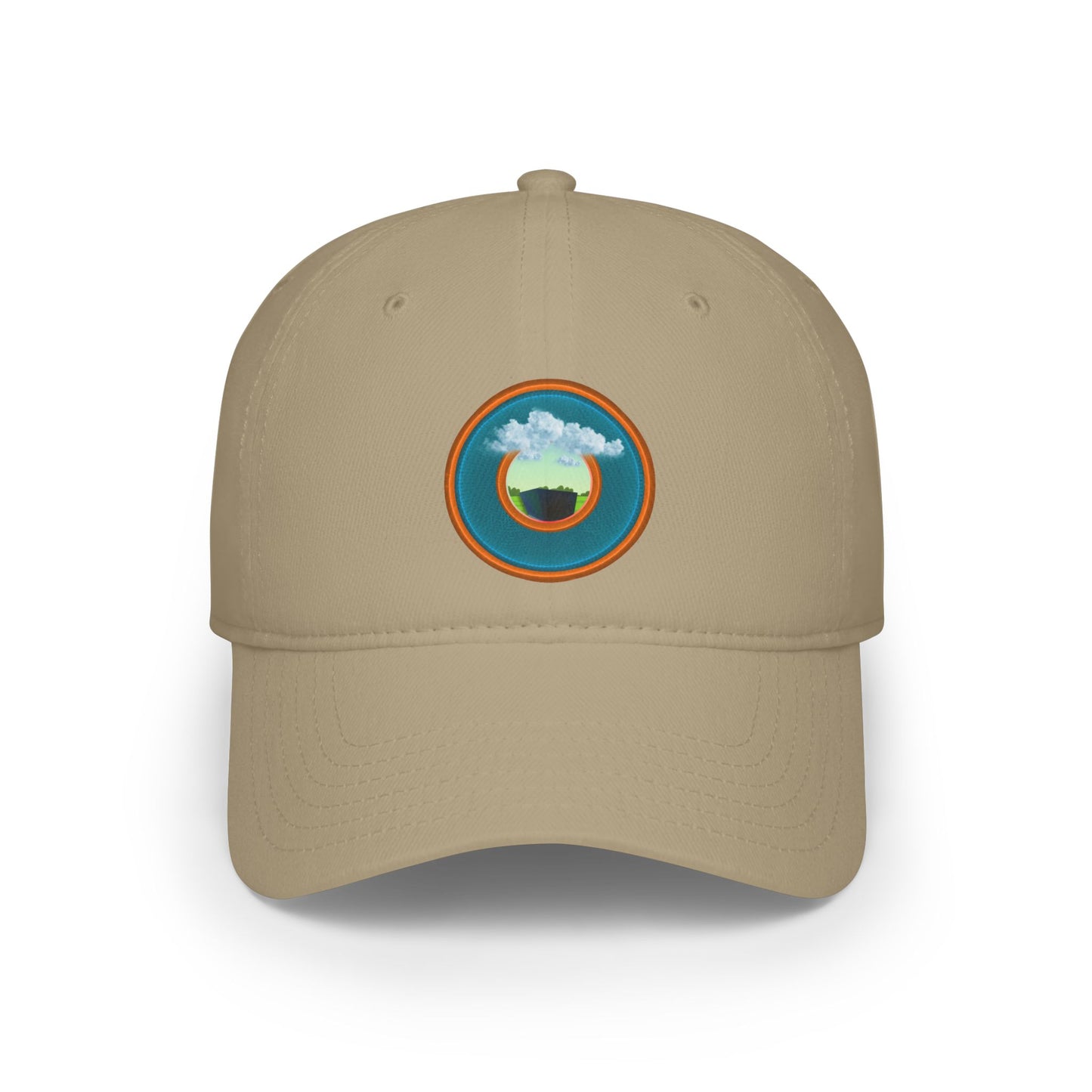 Lumpy Donut Baseball Cap - "Got Rhombus?" - variant 3 - blue donut w/