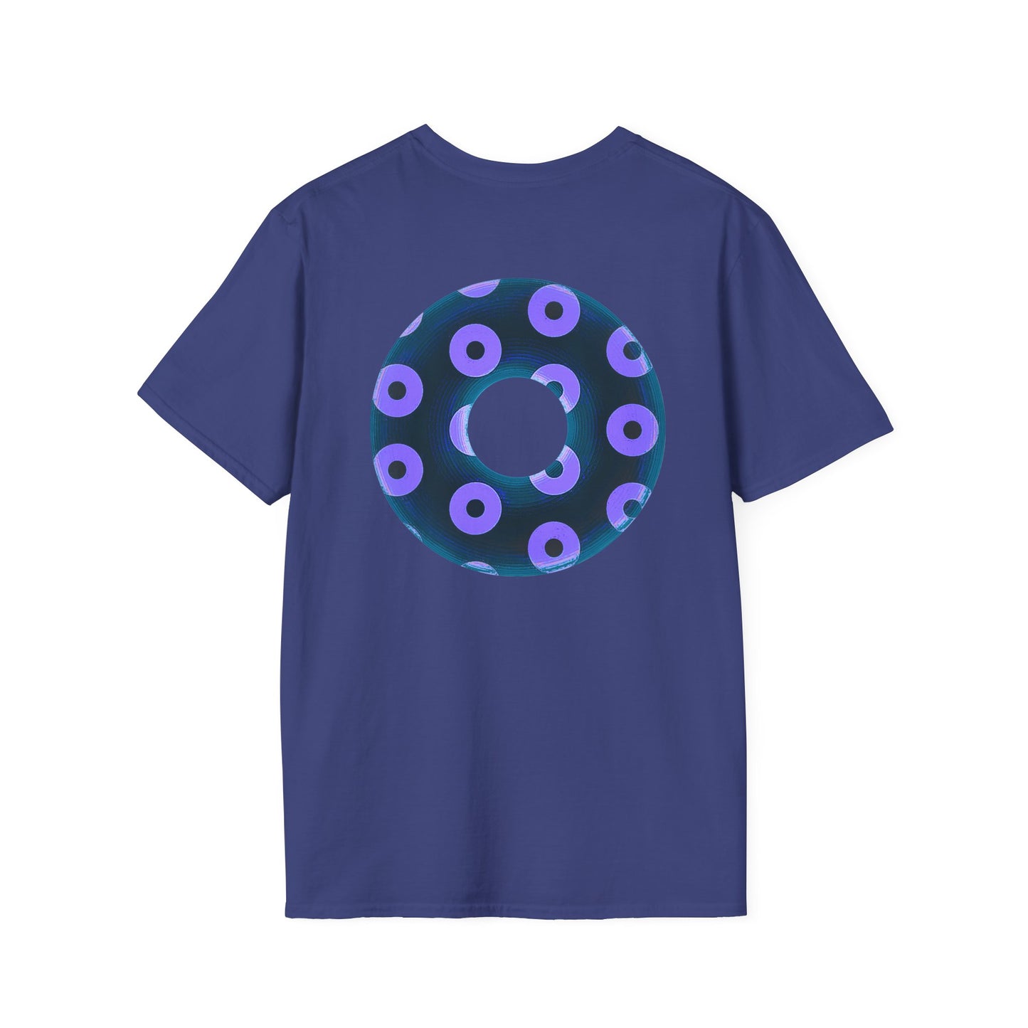 Plain Donuts/Unisex Soft-Style - "Plain Blimpy Paradoxical Donuts" - dark blue/bright purple donuts