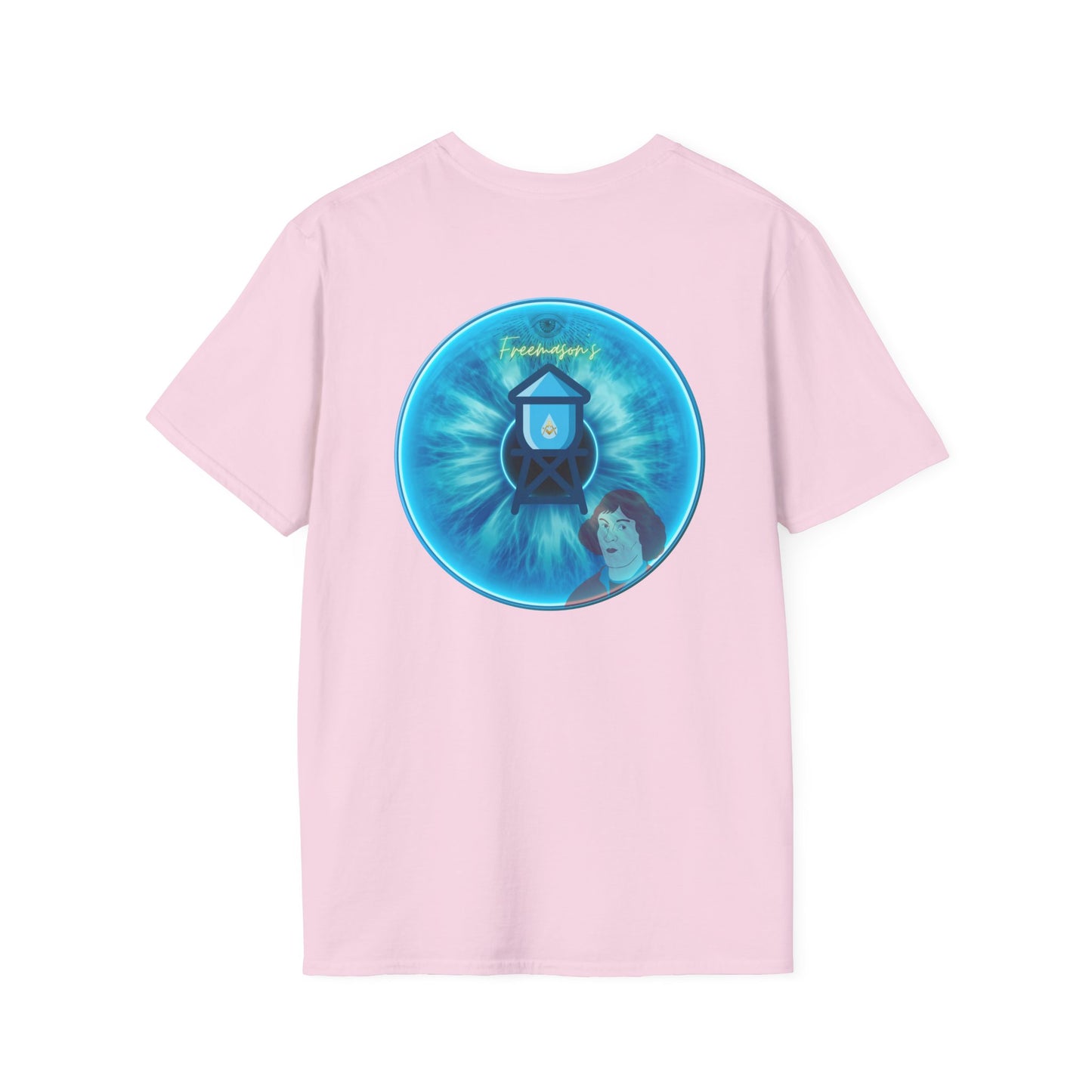 Classic Donut Tee - Unisex Soft-Style - "The Peering Donut of Opacity" - light blue idonut - variant 3