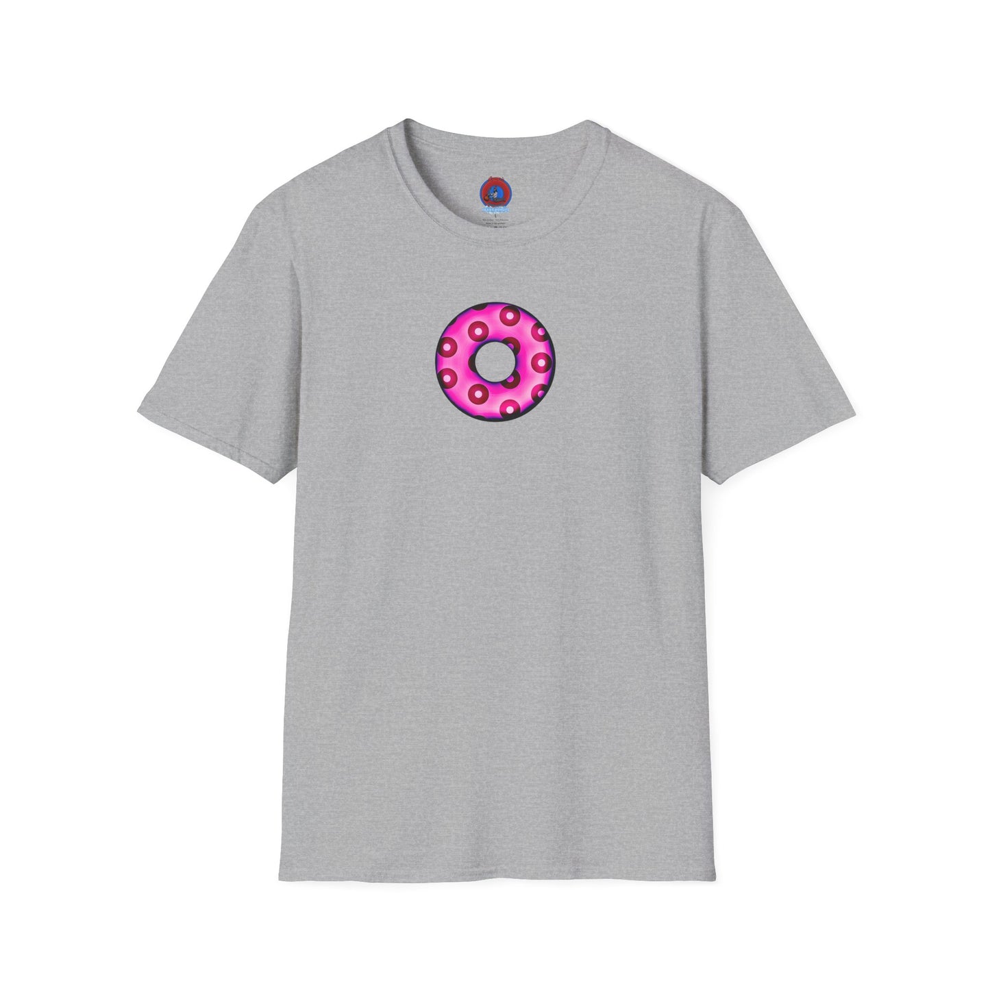 Plain Donuts/Unisex Soft-Style - "Plain Blimpy Paradoxical Donuts" - bright magenta/red donuts