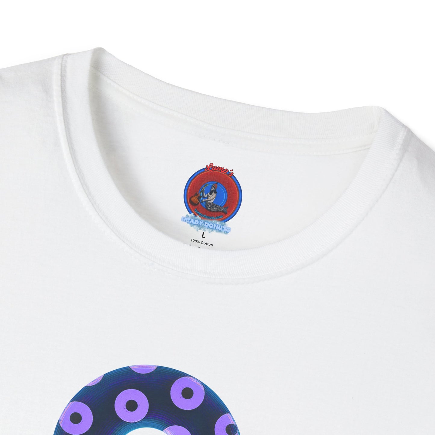 Plain Donuts/Unisex Soft-Style - "Plain Blimpy Paradoxical Donuts" - dark blue/bright purple donuts