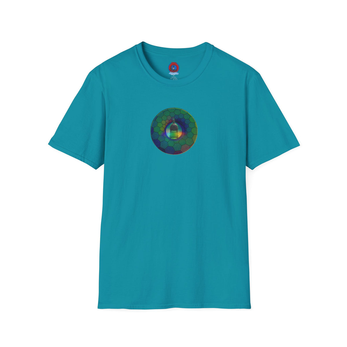 Classic Donut Tee - Unisex Soft-Style - "Save the Mondegreen City Hall Clock Tower" - hexadonut - series 1.0 -variant 1 - green donut