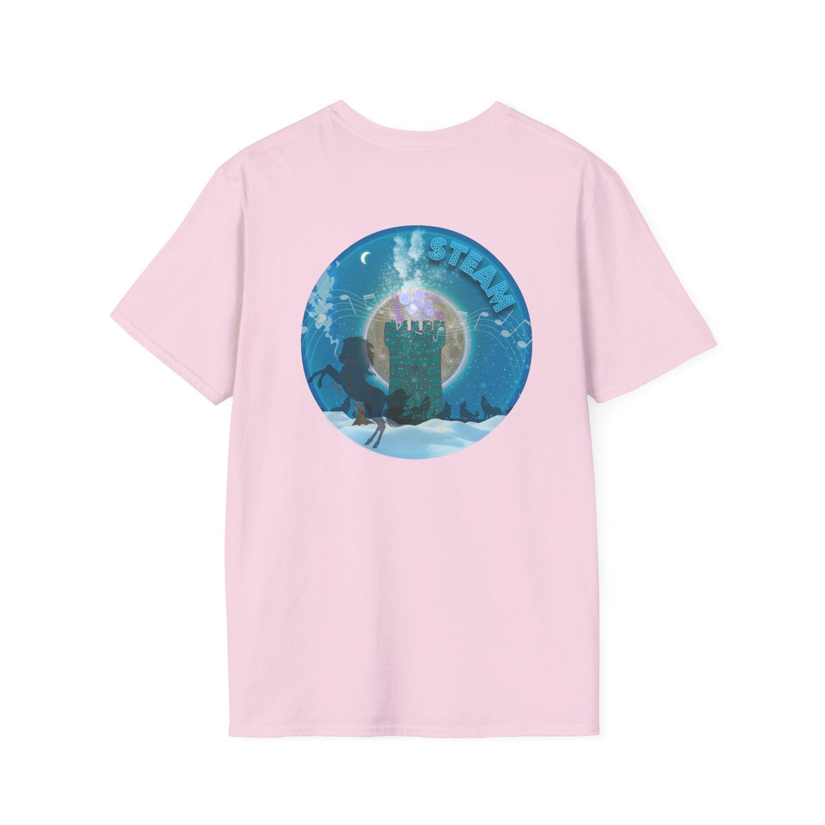 Classic Donut Tee - Unisex Soft-Style - "Steaming Fresh Donuts" - series 1.0 - vivid blue donut