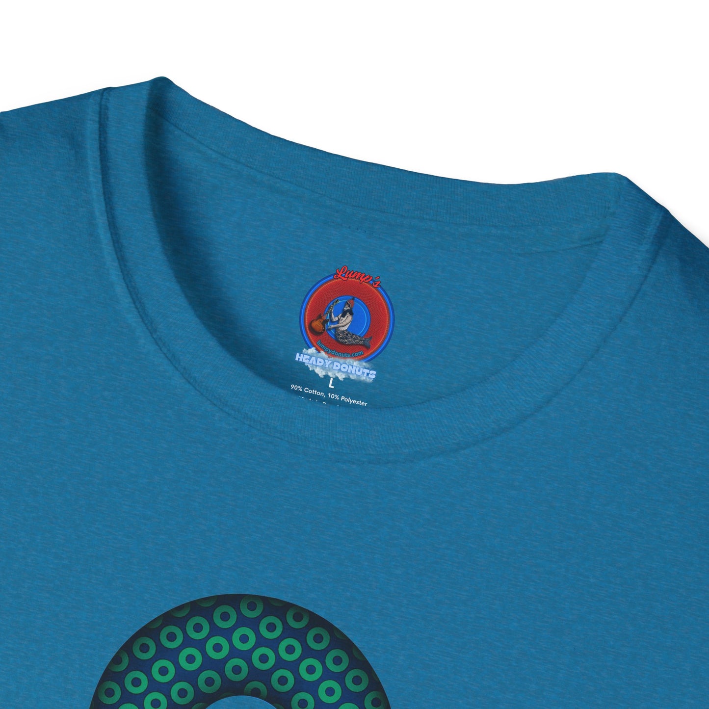 Plain Donuts/Unisex Soft-Style - "Plain Paradoxical Grided Donuts" - dark blue/teal donuts