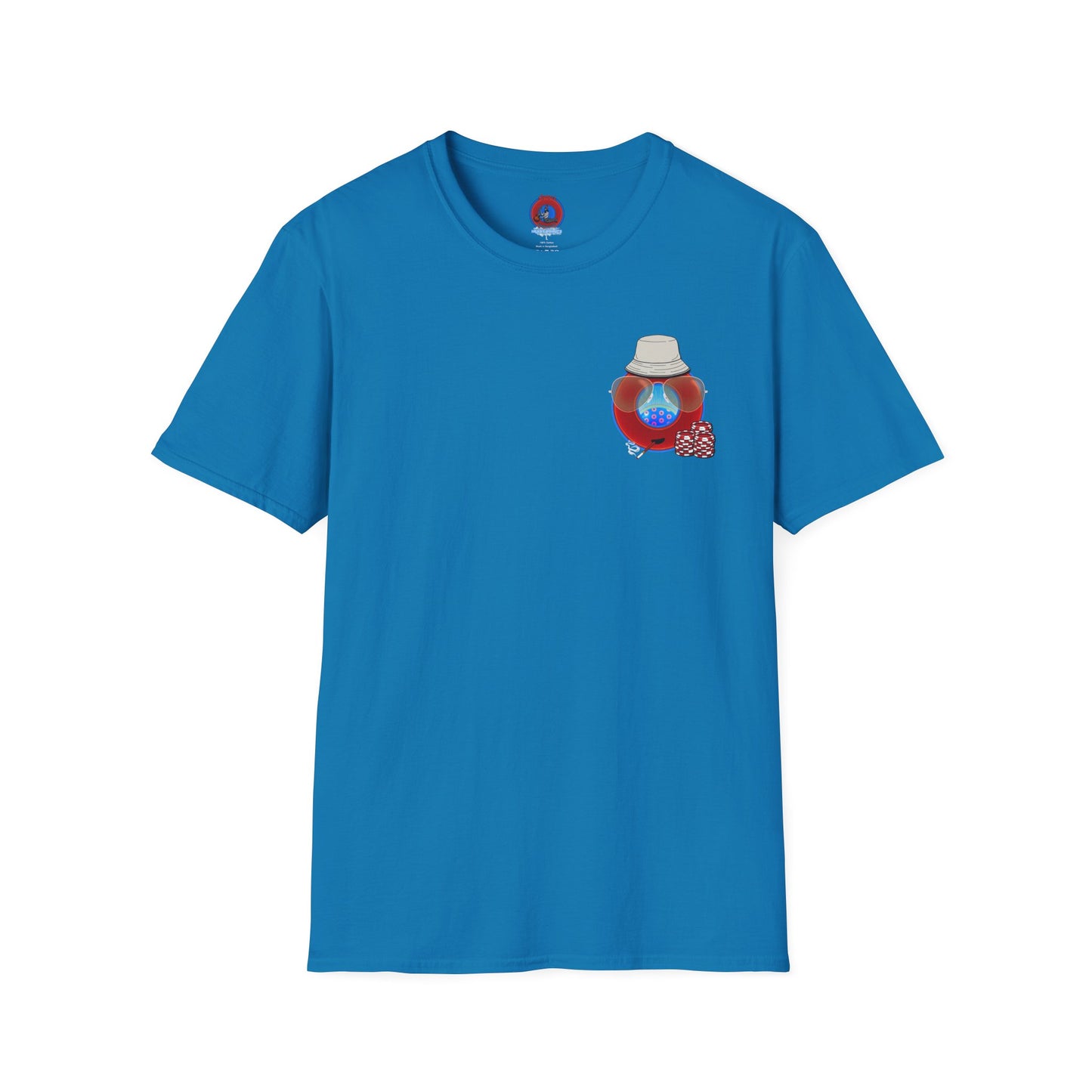 Classic Donut Tee - Unisex Soft-Style - "Gonzo Donut - Fear and Loathing in Gamehendge" - vivid red donut