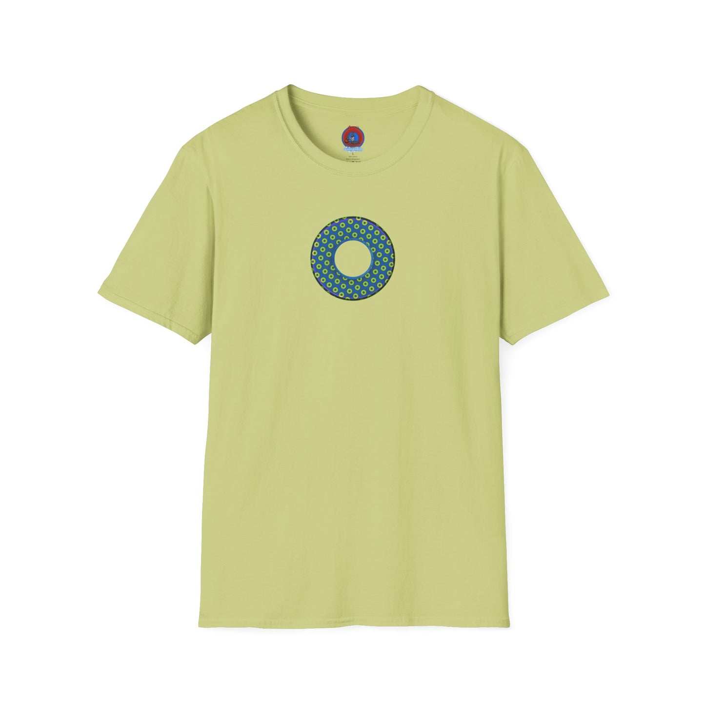 Plain Donuts/Unisex Soft-Style - "Plain Electric Paradoxical Donuts" - yellow/blue donuts