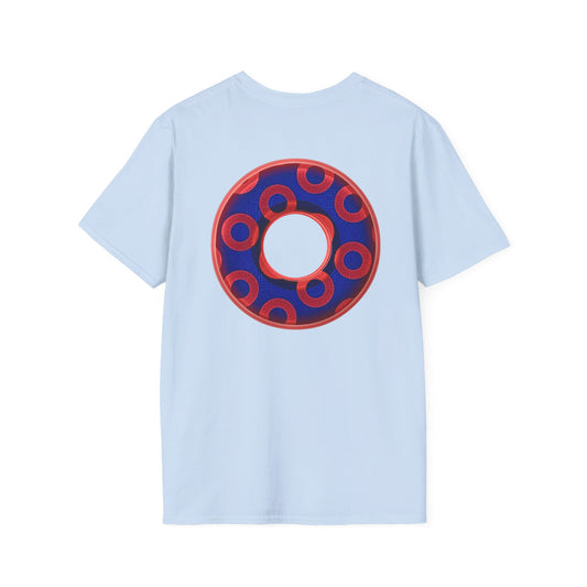 Plain Donuts/Unisex Soft-Style - "Plain Rustic Paradoxical Donuts" - red/ blue donuts