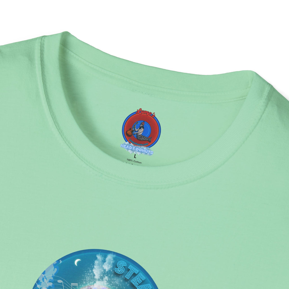 Classic Donut Tee - Unisex Soft-Style - "Steaming Fresh Donuts" - series 1.0 - vivid blue donut