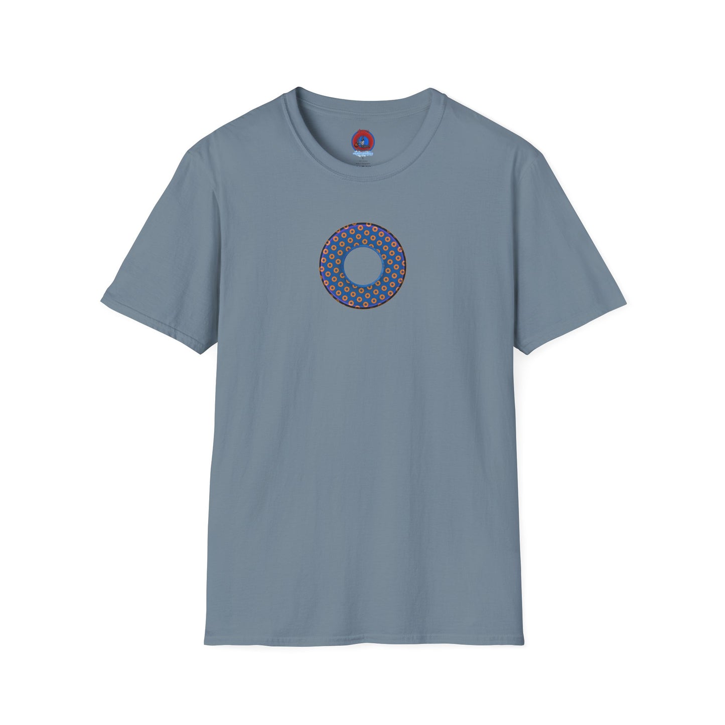 Plain Donuts/Unisex Soft-Style - "Plain Electric Paradoxical Donuts" - orange/blue donuts