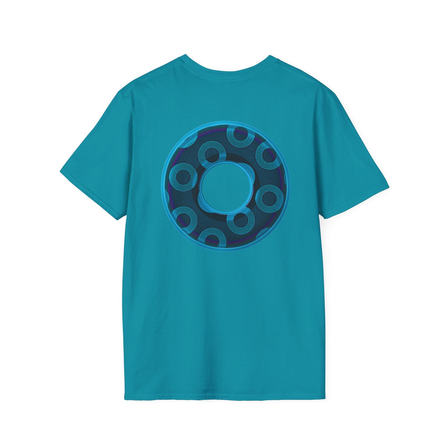 Plain Donuts/Unisex Soft-Style - "Plain Rustic Paradoxical Donuts" - light blue/dark blue donuts