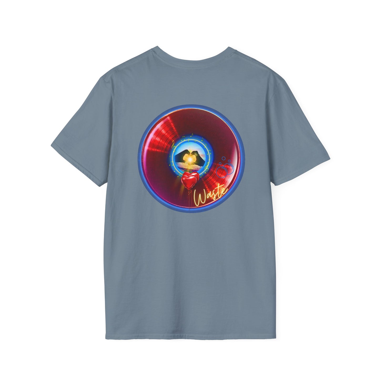 Classic Donut Tee - Unisex Soft-Style - "Wasted Donut" - series 1.0 - variant 2 - red donut