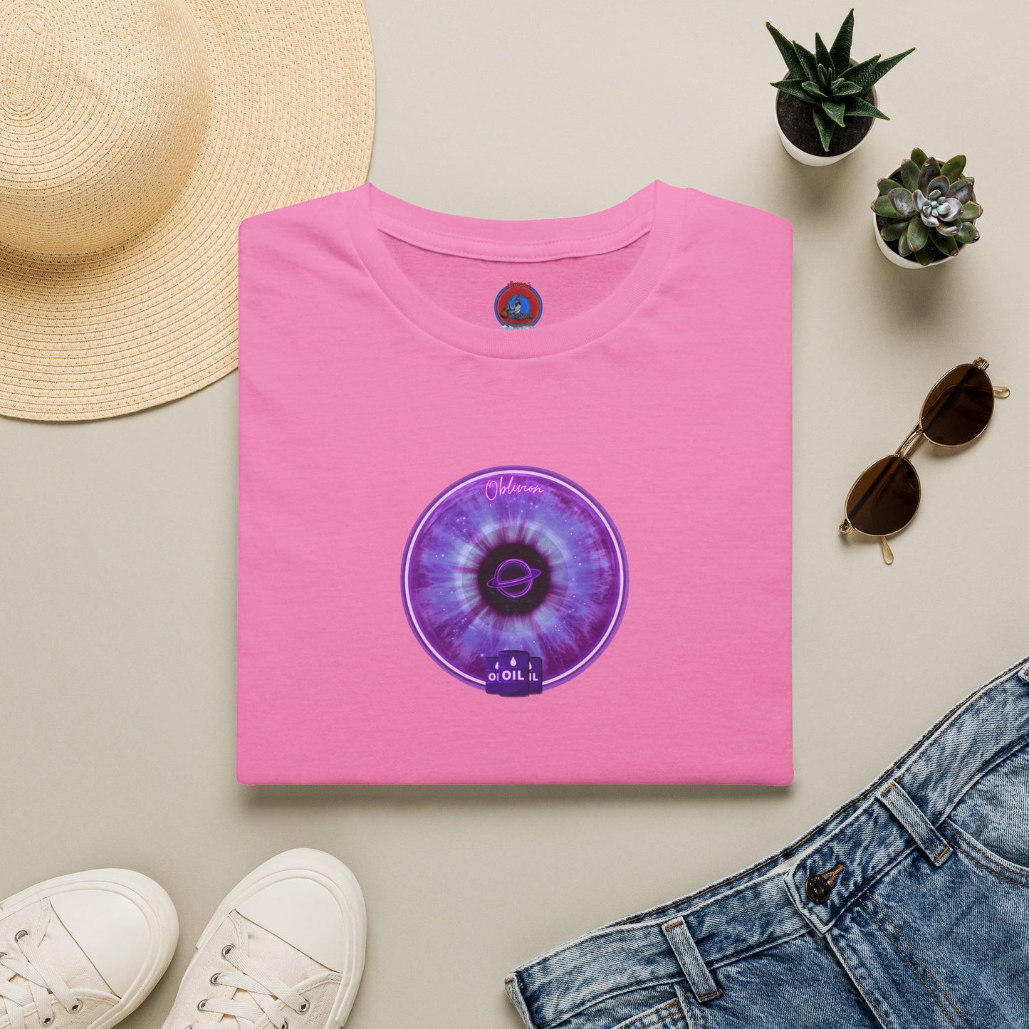 Classic Donut Tee - Unisex Soft-Style - "The Oblivious Donut" - purple idonut