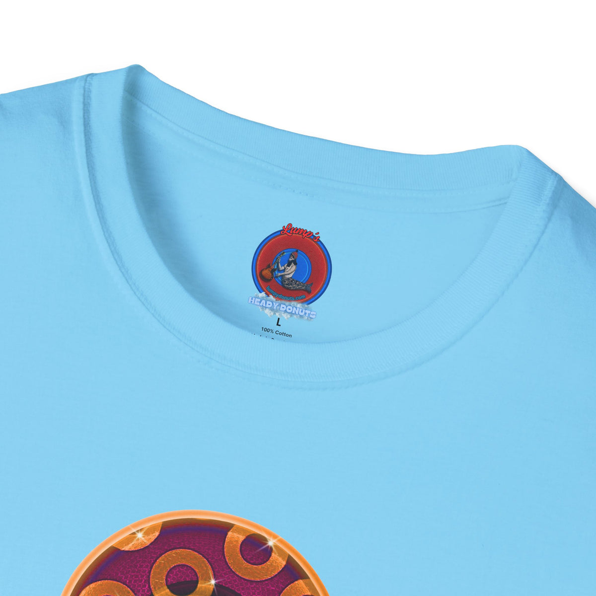 Classic Donut Tee - Unisex Soft-Style - "Princely Wooked Cream - YEMSG Donut " - burgundy/orange rustic paradox donut - variant 1
