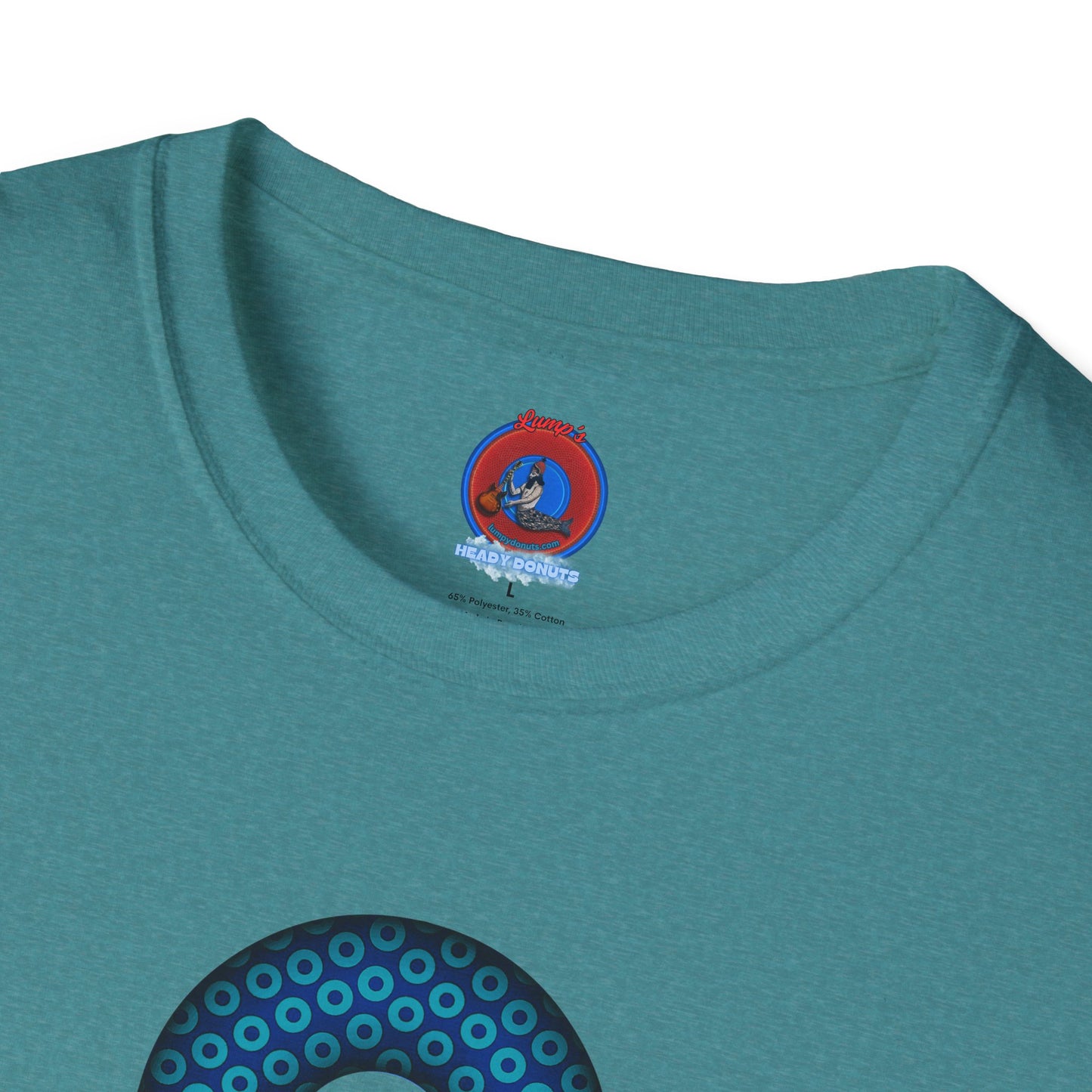 Plain Donuts/Unisex Soft-Style - "Plain Paradoxical Grided Donuts" - light blue/dark blue donuts