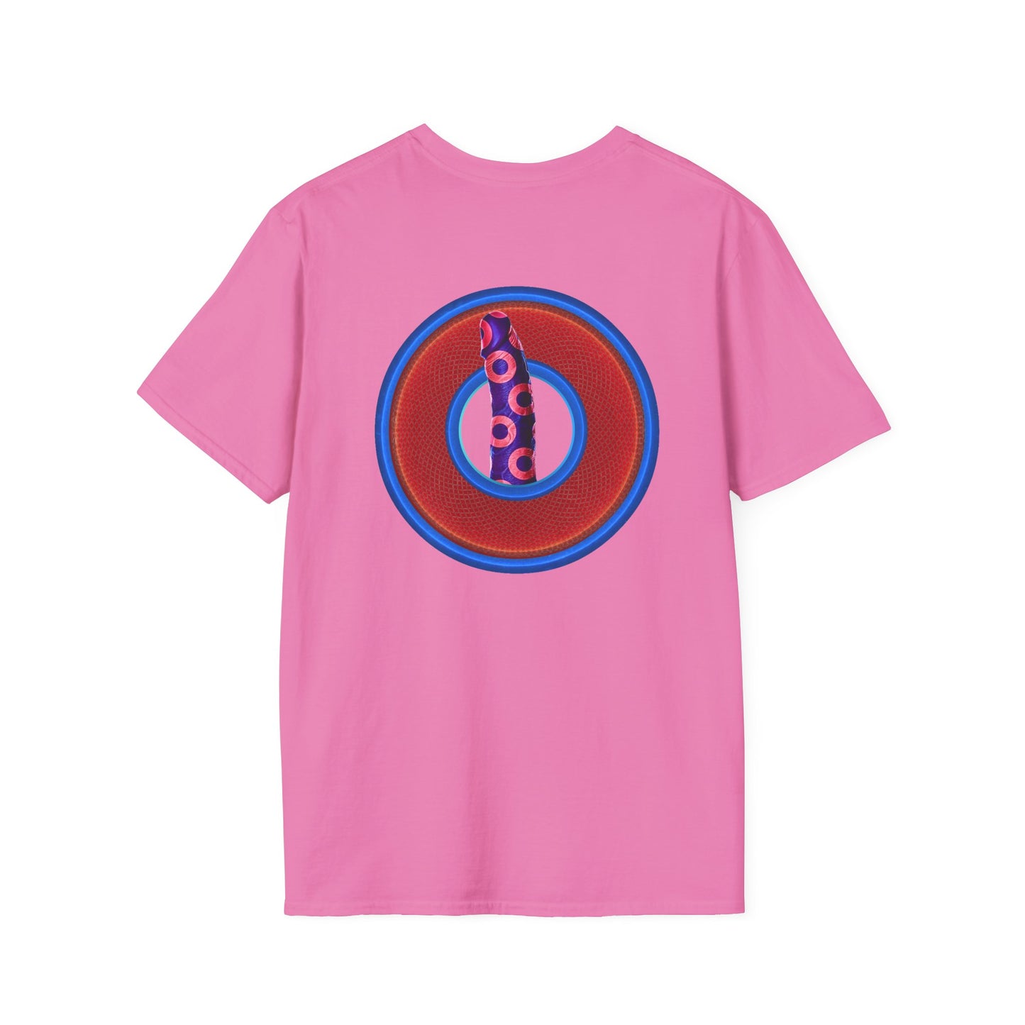 Classic Donut Tee - Unisex Soft-Style - "Sir Richard's Phamous Donut" - series 1.0  - variant 1 - red/blue paradox donut
