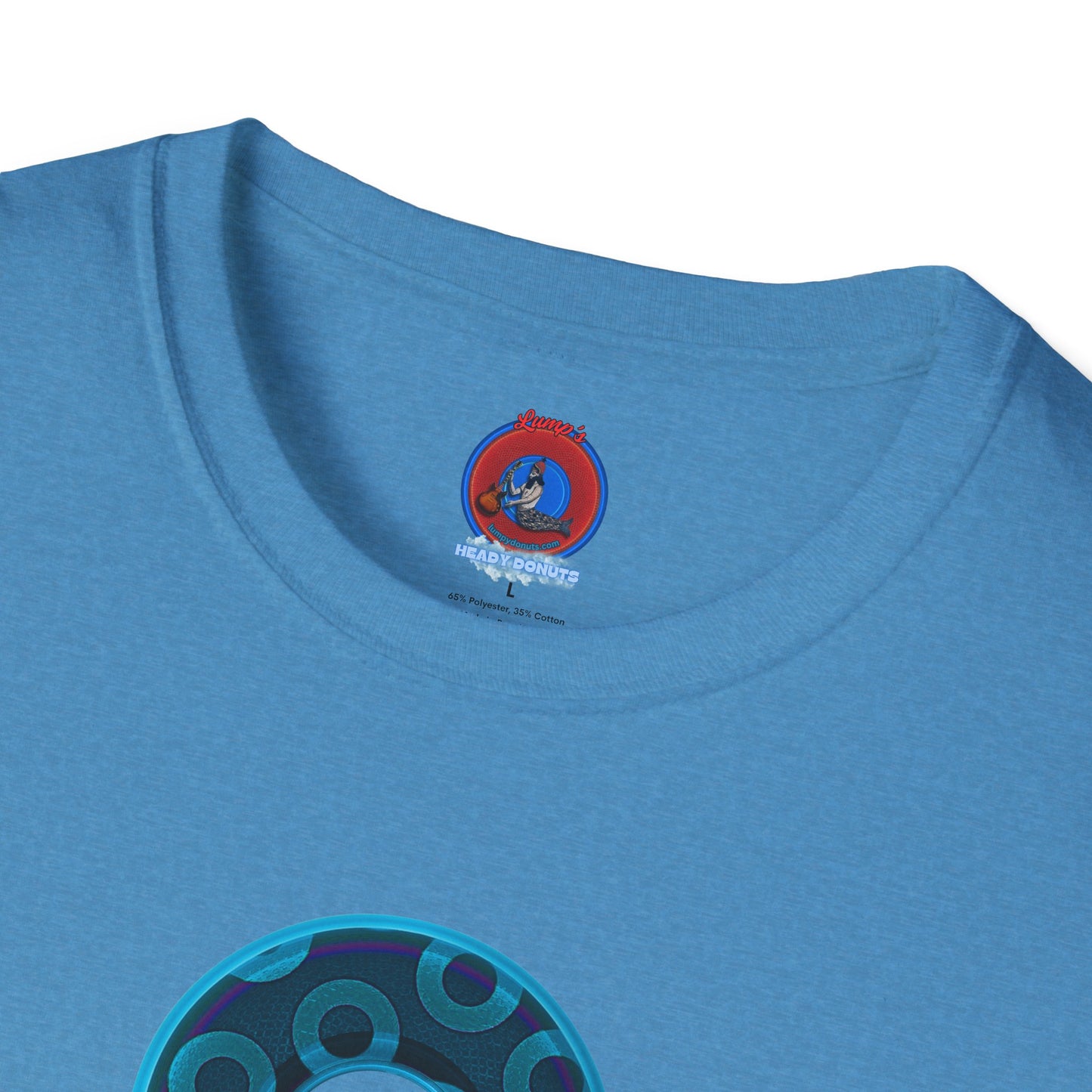 Plain Donuts/Unisex Soft-Style - "Plain Rustic Paradoxical Donuts" - light blue/dark blue donuts