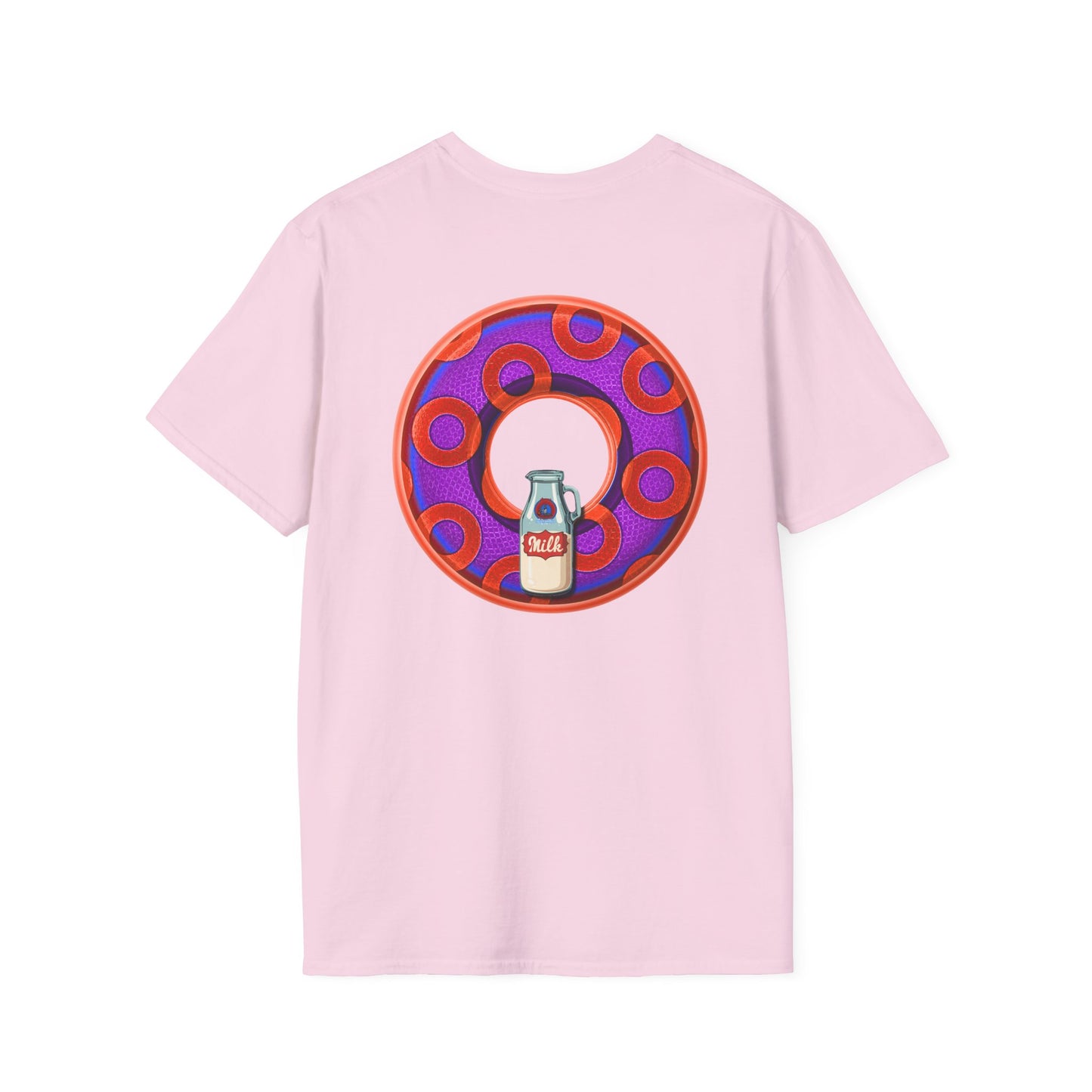 Classic Donut Tee - Unisex Soft-Style - "Wooked Cream - YEMSG Donut " -purple/red rustic paradox donut - variant 6